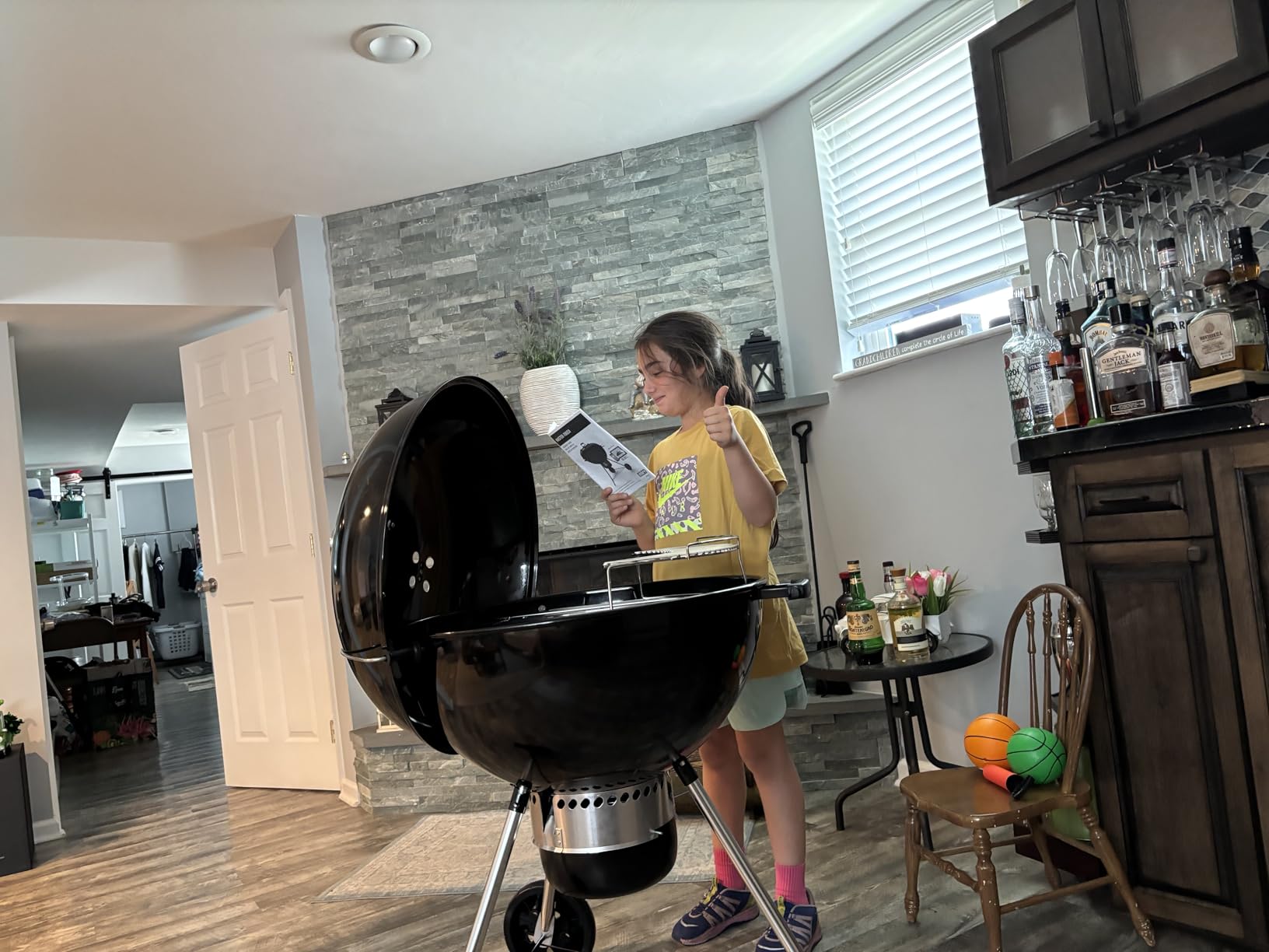 Weber Master-Touch Charcoal Grill, 26-Inch, Black | Premium Outdoor BBQ Grill with Tuck-Away Lid Holder & One-Touch Cleaning System customer photo 2