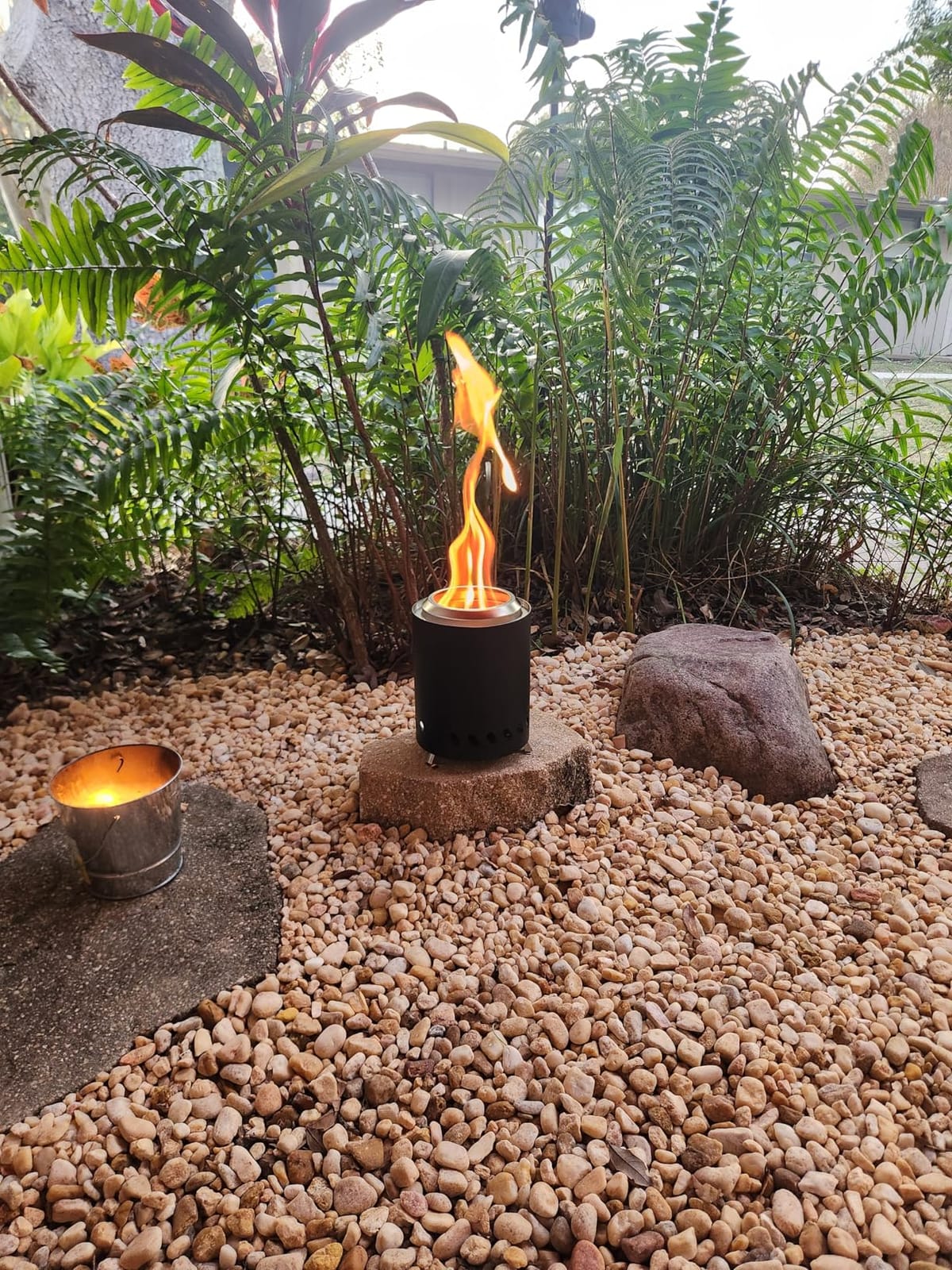 Tabel Top Fire Pit Mini, Portable Firepit Outdoor, 5.5 Inch Tabletop Firepit Stainless Steel customer photo 1