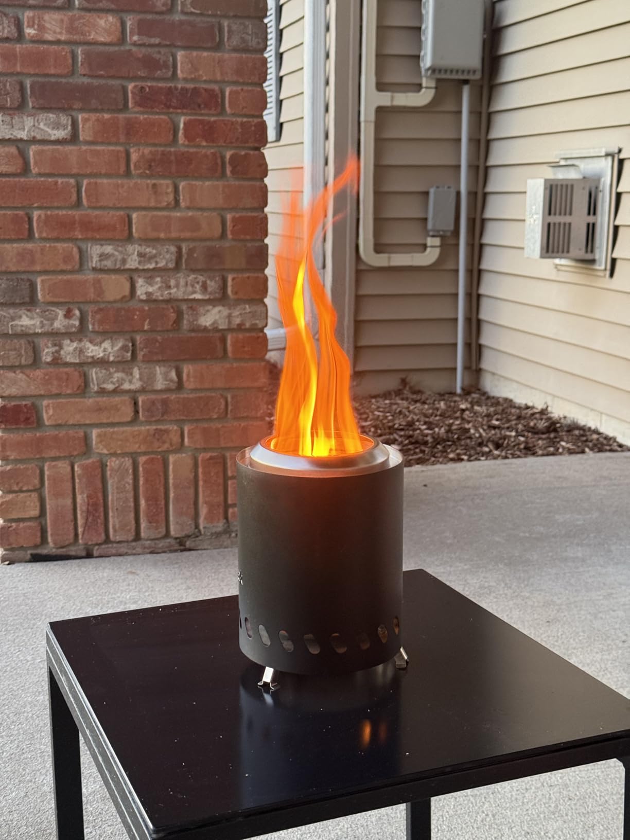Tabel Top Fire Pit Mini, Portable Firepit Outdoor, 5.5 Inch Tabletop Firepit Stainless Steel customer photo 2
