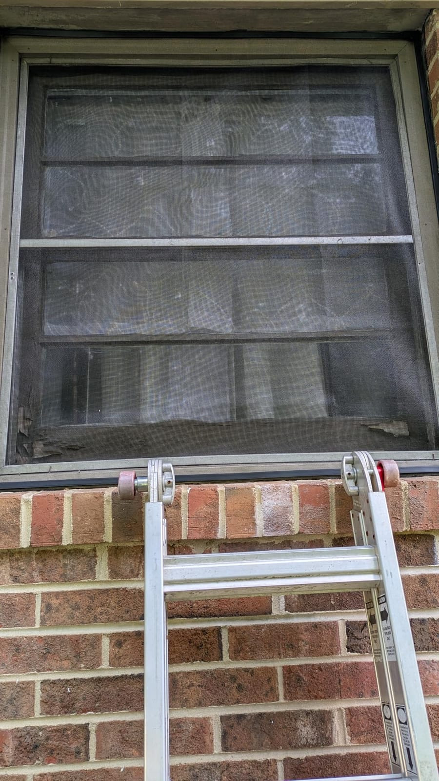 Magnetic Window Screen, 47x51in, White Frame Gray Fiberglass Mesh customer photo 2