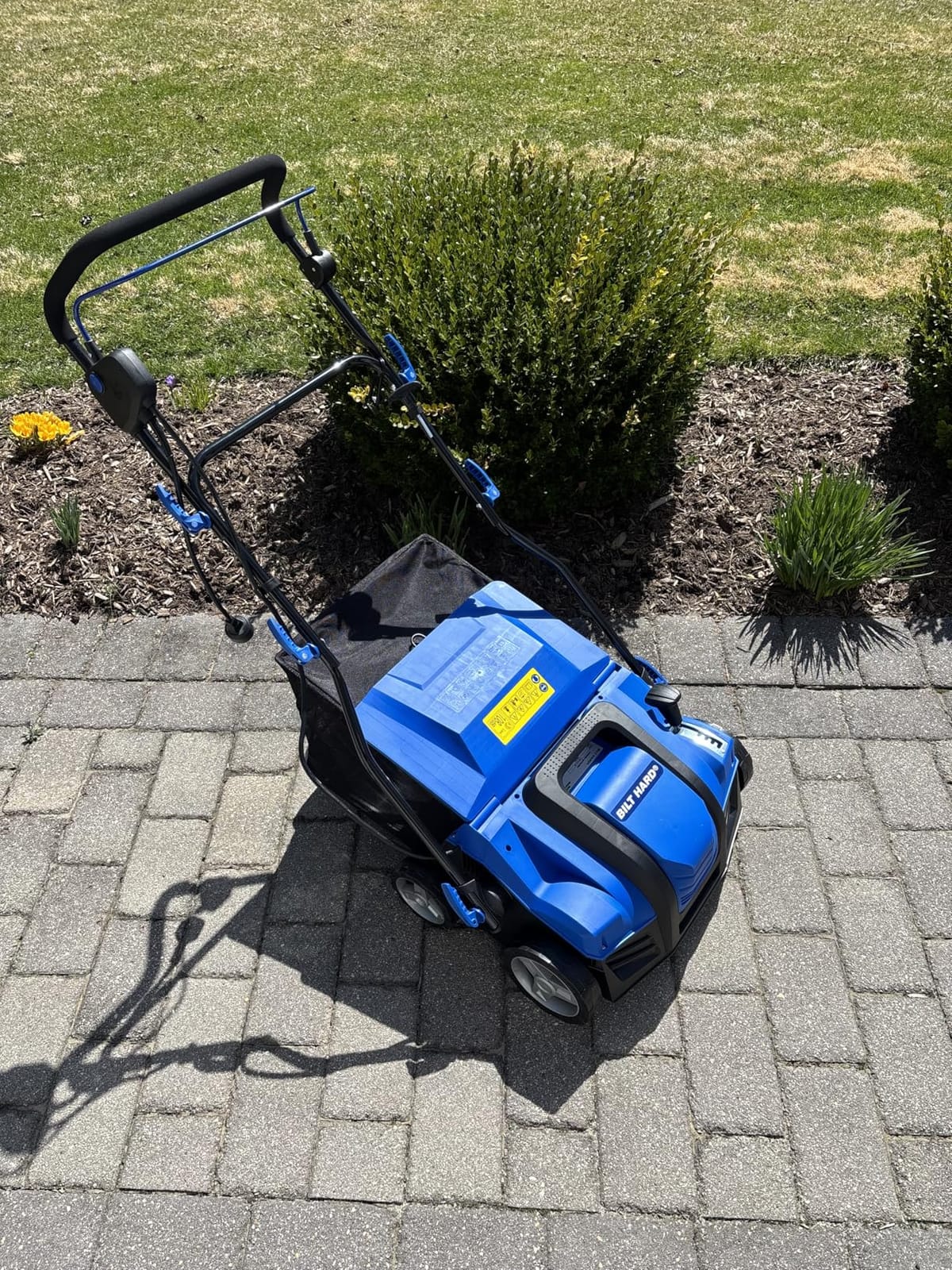 BILT HARD 16 Inch Dethatcher Scarifier Electric Powered, 15 Amp Copper Motor, 5-Position Depth Adjustment, 14.5 gal Thatch Bag, 2 in 1 Walk Behind Thatch Removing Machine for Lawn customer photo 2