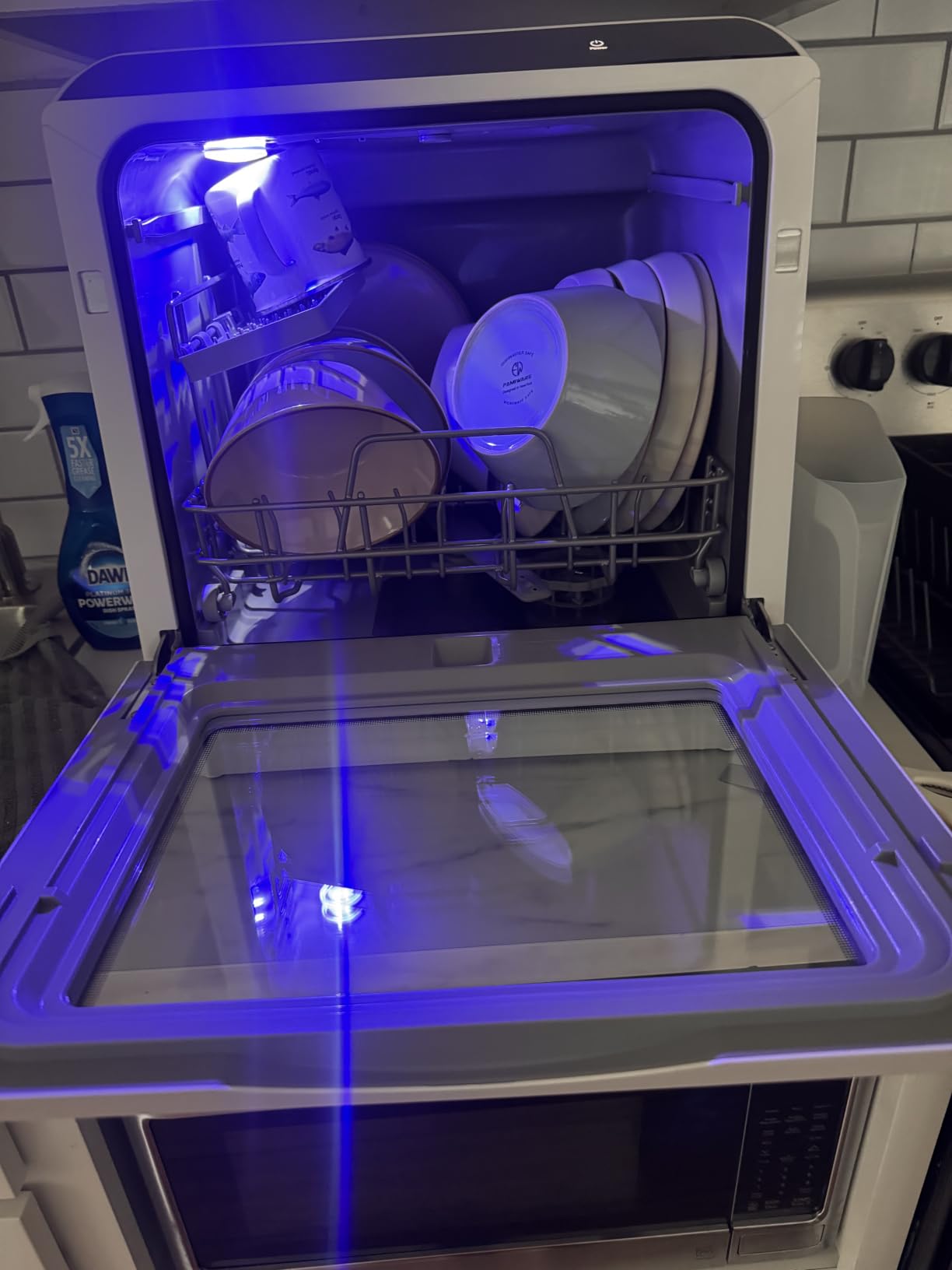 EUHOMY Countertop Dishwasher Portable, 6 Programs with 40 dB, No Hookup Needed, Dual Spray Arms, 360 Degree Coverage, for 30+ Items, 73h Ventilation customer photo 1