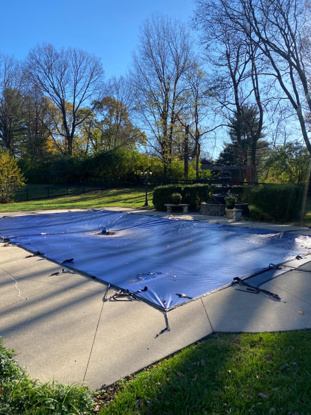 20x40 ft Rectangle Heavy Duty Inground Pool Cover, Navy Blue, Premium customer photo 2