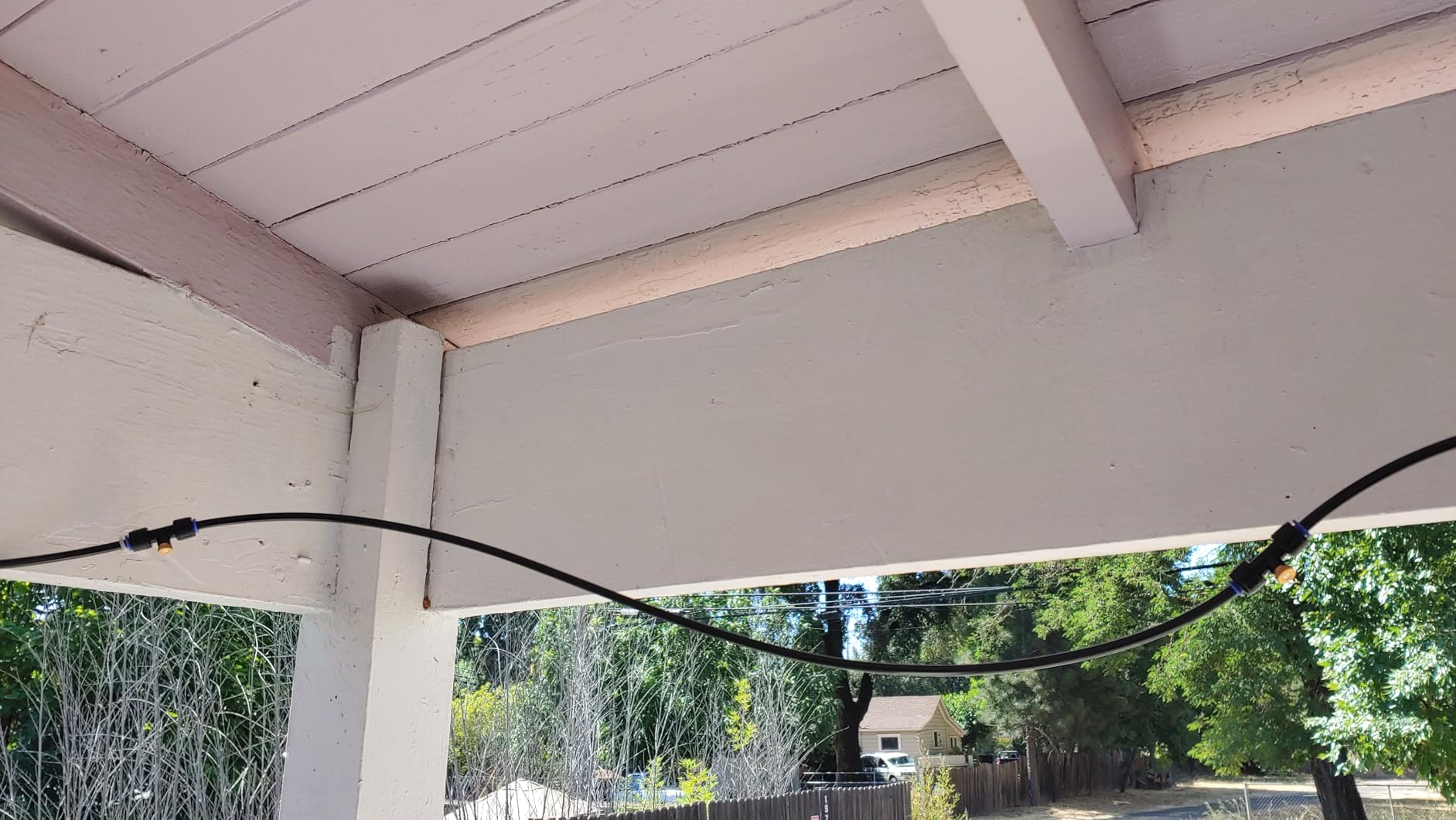 Misters for Outside Patio with Water Filter - 59Ft(18M) Misting system Line 20 Brass Mist Nozzles Brass Adapter(3/4