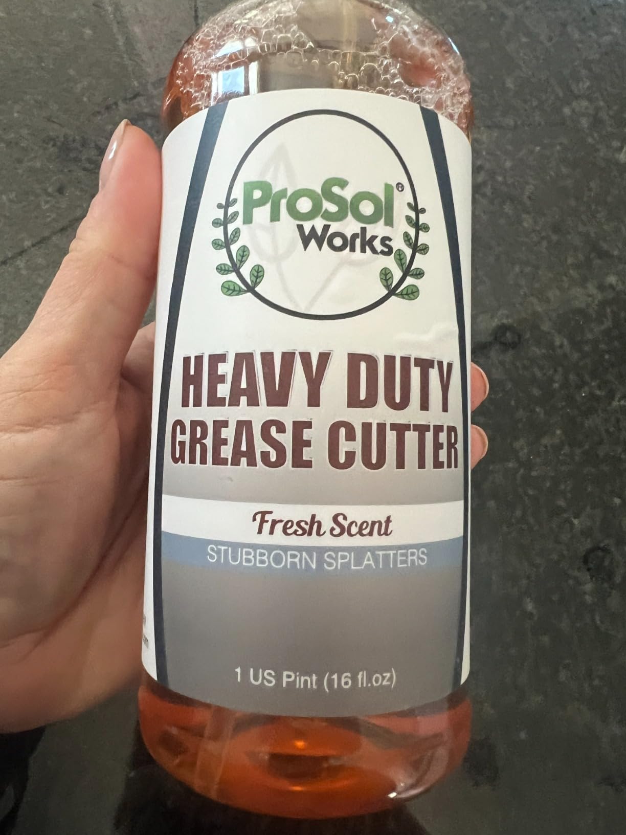 Degreaser Cleaner Heavy Duty Cleaning Spray 16 oz - Kitchen Cleaner for Stubborn Splatters, Stove Top, Grill, Drip Pans, & Oven Cleaner - Safe on All Surfaces - Fresh Scent customer photo 1