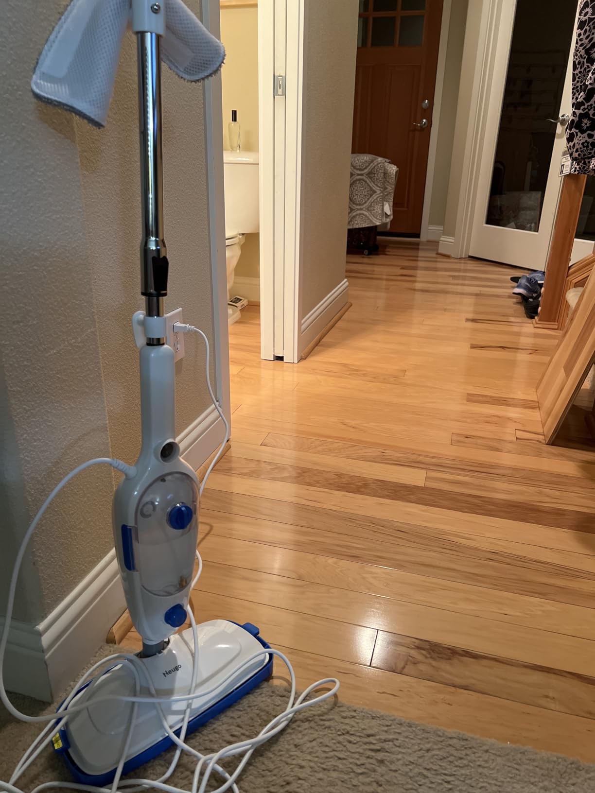 Steam Mop for Floor Cleaning, 10in1 Multi Purpose Handheld Steamer Cleaner Detachable for Vinyl, Laminate, Carpet, Tile Hard Floor Grout w/ 2 pad, 23ft Cord, 15oz Tank, Adjustable Steam & Height customer photo 1