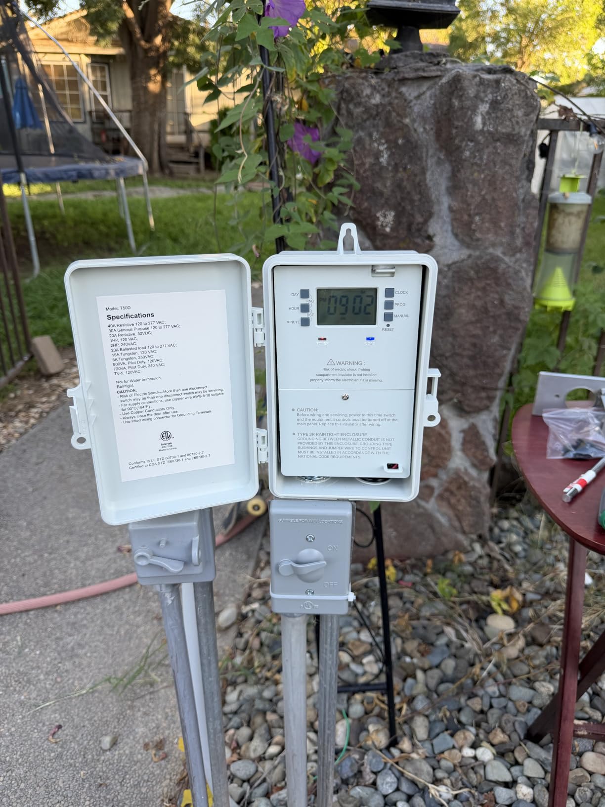 SURAIELEC Digital Pool Timer, 40Amp 2HP, 120/240/277VAC, 12-Hour Display customer photo 2