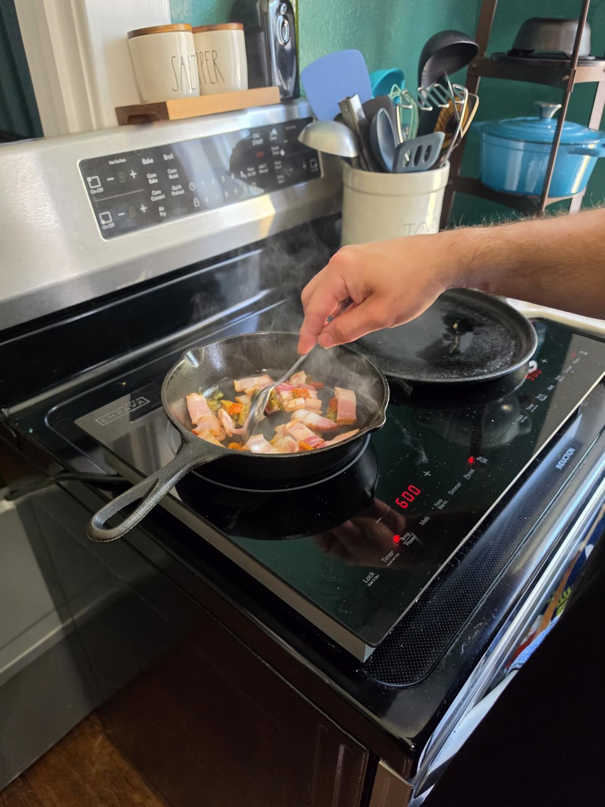 Empava Flex Induction Cooktop 2 Burner, Horz. Countertop/Drop-in, Plug in | cTUVus Certification, 3 Preset Modes, 18 Power & Temperature Levels, 1-599 Min Timer, Pan Sensor, Safety lock, 1800W customer photo 2