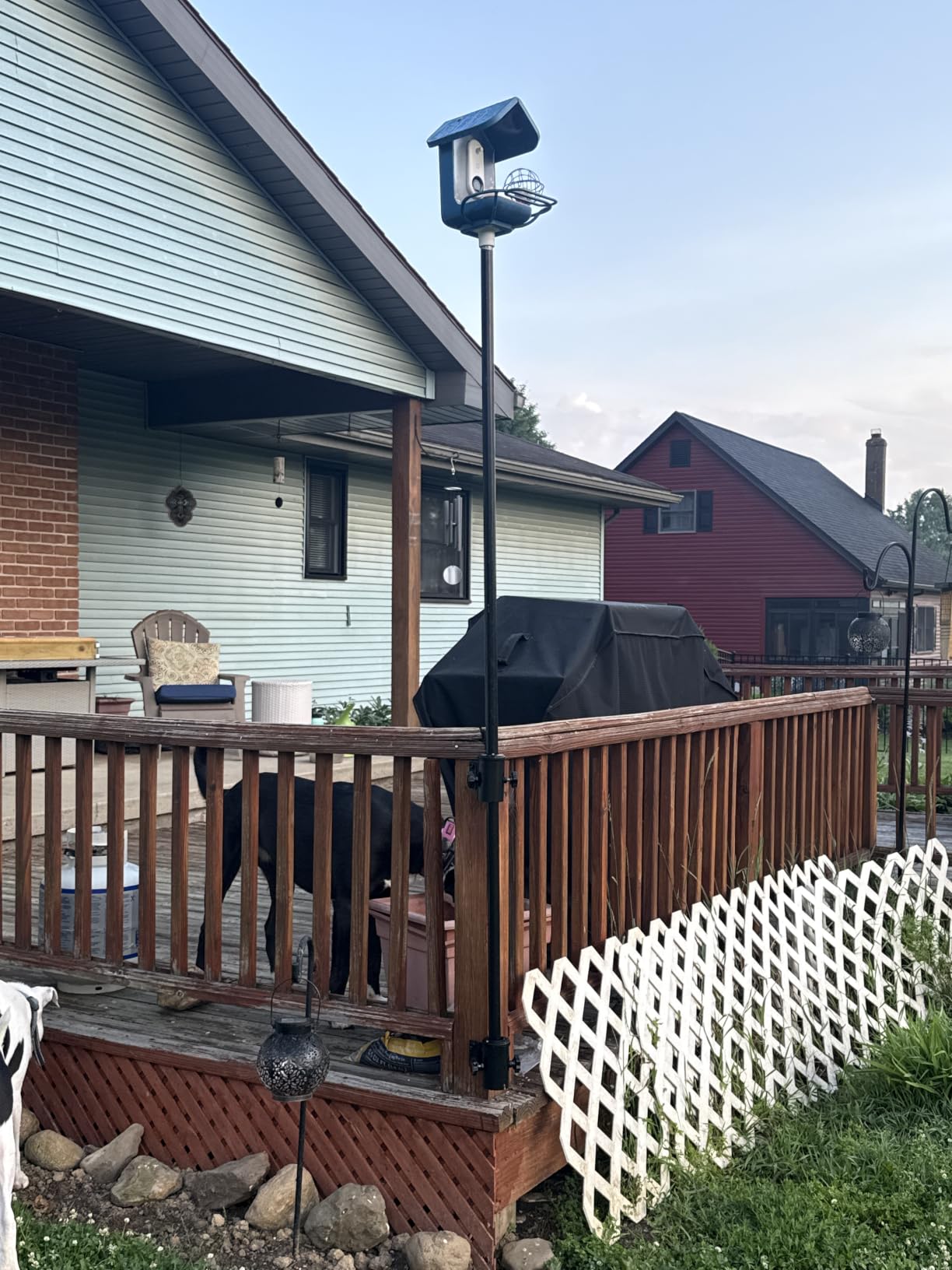 Stainless Steel Patio Railing Umbrella Holder, Deck Umbrella Mount, Black customer photo 1