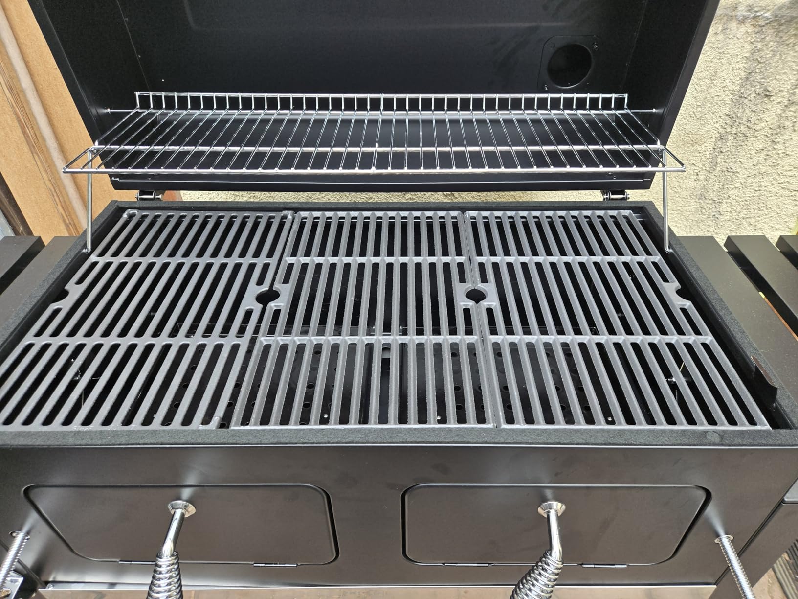 34-Inch Barrel Charcoal Grill with Side Tables for Outdoor Cooking BBQ | 794 Sq In Cooking Space, 2 Height-Adjustable Charcoal Pans, Porcelain-Enameled Steel Wire Cooking Grates customer photo 1