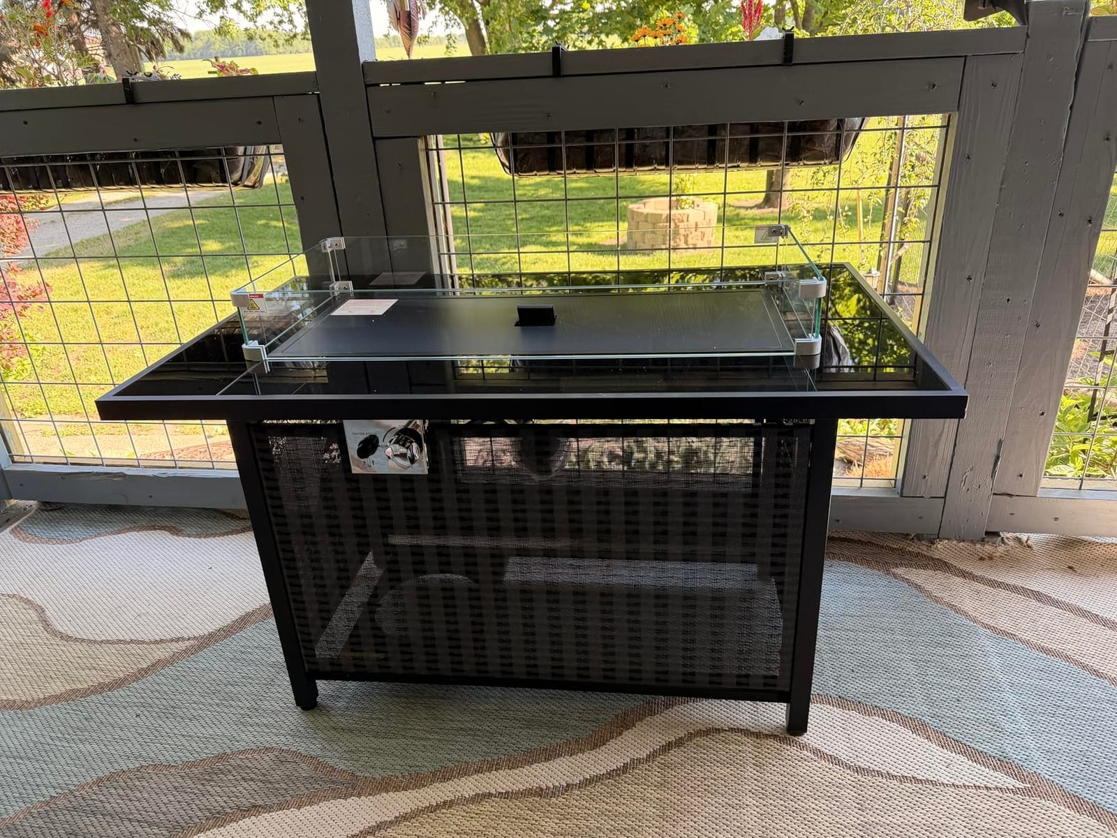 Ciays Large Propane Fire Pit 19 Inch, Gas Fire Pit with Grill Grate, Folding Legs, Hose Hooks, Propane Tank Holder, Cover & Carry Strap, Portable Outdoor Fire Pit for Camping, 58,000 BTU customer photo 1