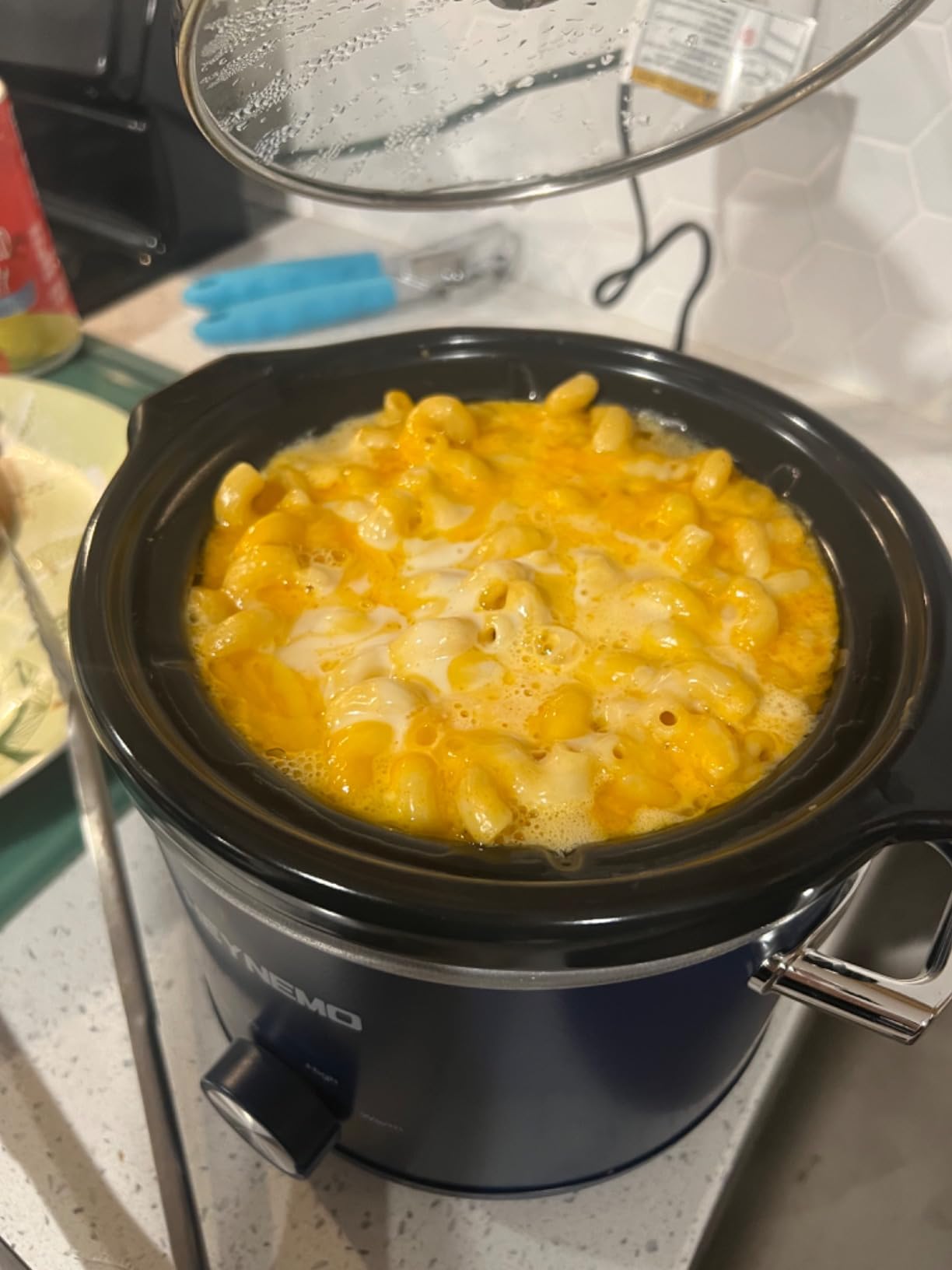 2 QT Small Slow Cooker, 3 Adjustable Temp, Upgraded Ceramic Pot, Easy Clean-up, Nutrient Loss Reduction, Sauces, Stews & Dips, Stainless Steel, Blue customer photo 2
