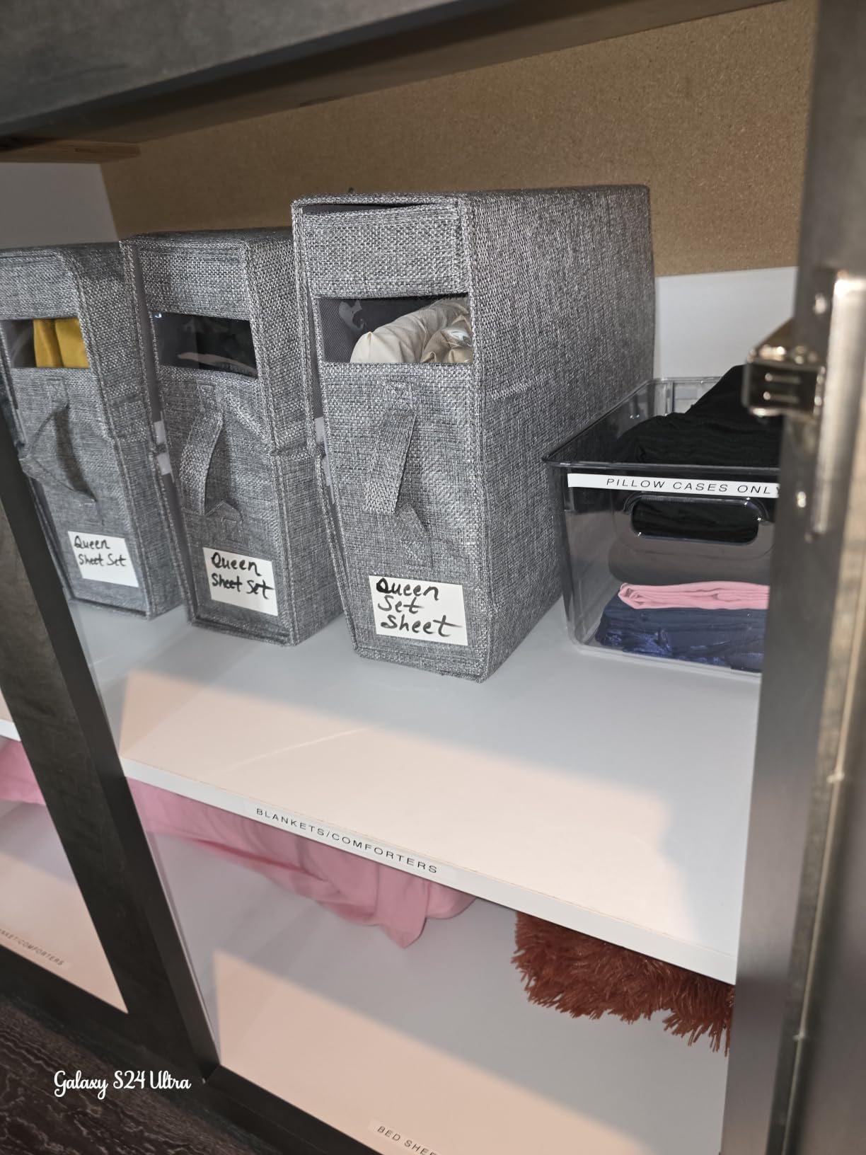 Sheet Organizers and Storage for Linen Closet, 6Pack Grey customer photo 1