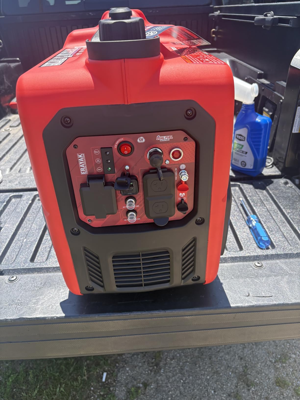 ERAYAK 4500W Dual-Fuel Portable Inverter Generator for Home Use, Camping Outdoor, 30A RV Ready, Auto Switch, Gas and Propane Powered, EPA, CO Sensor, Parallel Ready, Campact Design customer photo 2