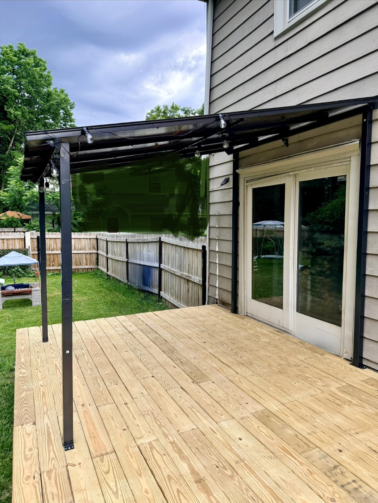 Aoxun 12’x10’ Gazebo for Patio, Gazebo Pergola with Sloped Roof, Black customer photo 1