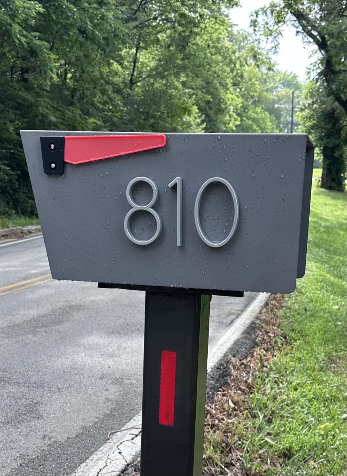 5 Inch House Numbers for Outside, Metal Address Number 3 - Modern Design, Weather-Resistant Silver Powder Coated Finish, No Fading (Silver) customer photo 1