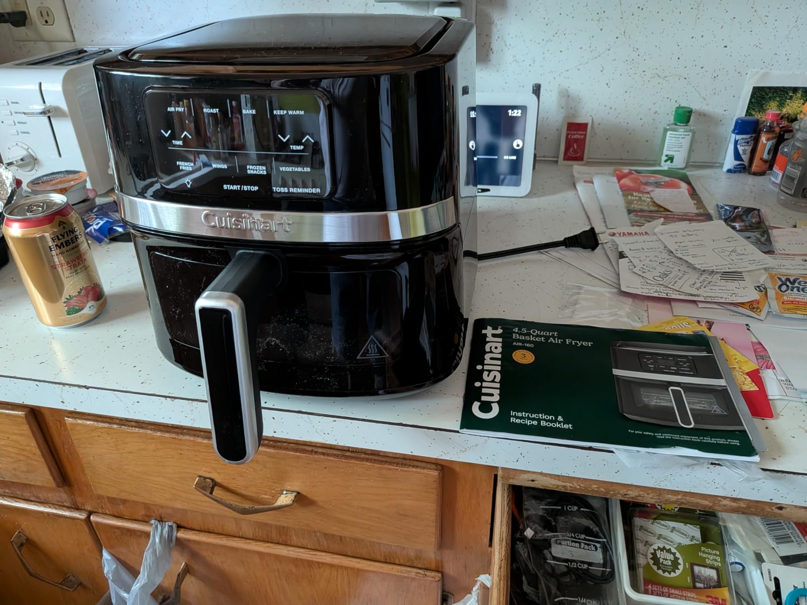 Cuisinart Air Fryer, 4.5-Quart Basket Fryer with 4 Cooking Functions to Air Fry, Roast, Bake, and Keep Warm, 4 Airfryer Presets, Dishwasher-Safe Parts, AIR-160NAS, Stainless Steel & Black customer photo 1