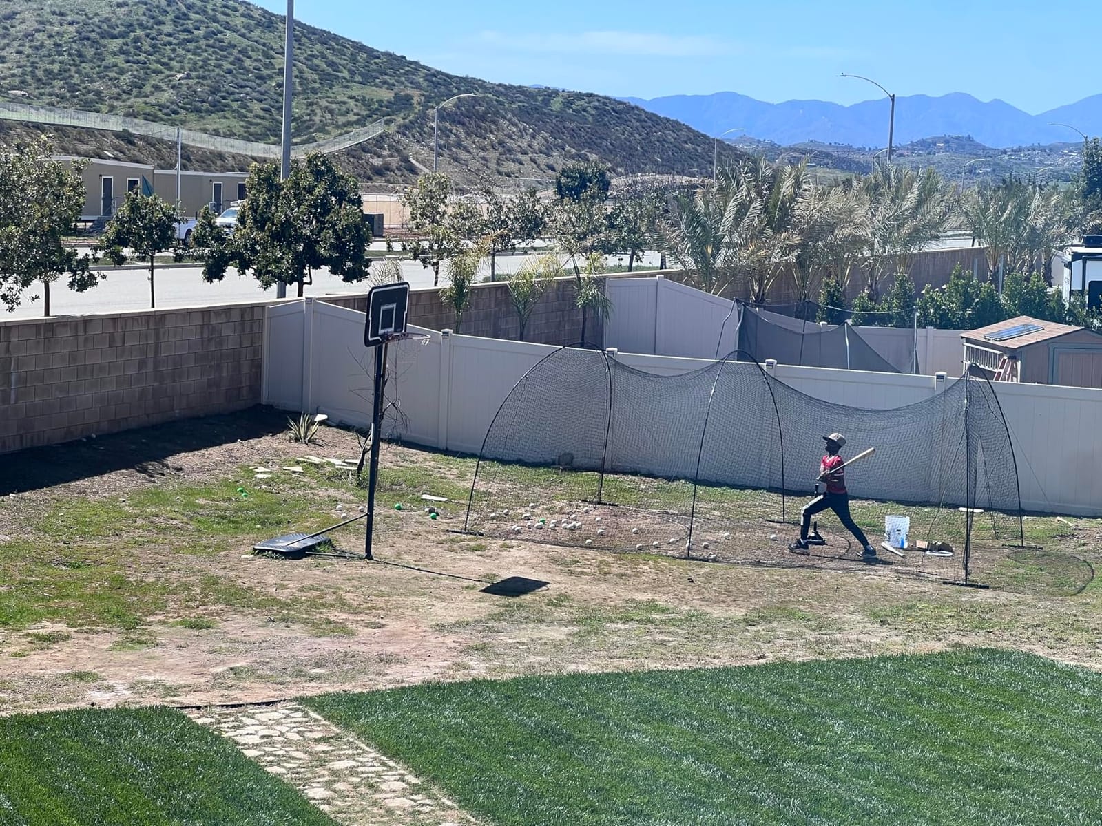 RIIFRILY Portable Baseball Batting Cage Net with Sturdy Steel Frame customer photo 1