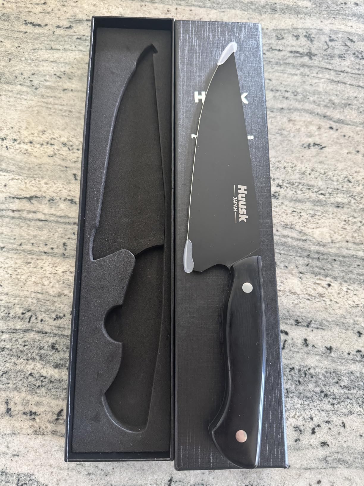 Huusk Japanese Stainless Chef Knife, Ultra Sharp Kitchen Knife with Sheath | 8