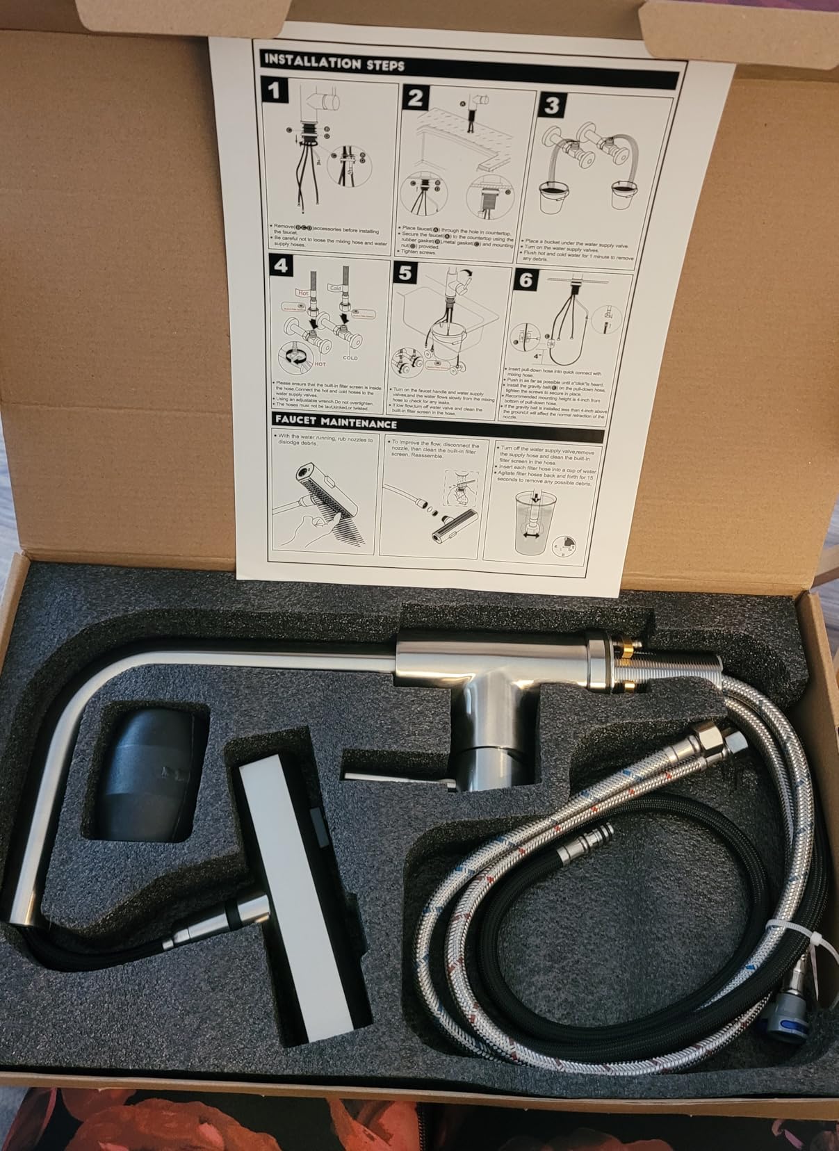 GIMILI Touchless Kitchen Sink Faucet with Pull Down Sprayer 15 Inch, Brushed Nickel Motion Sensor, Single Handle, Commercial SUS 304 Steel, Hands Free Control, Waterfall Flow, 3 Spray Modes customer photo 1