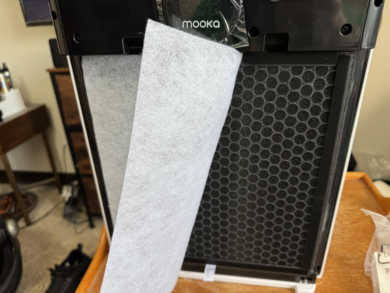 Air Purifiers for Home Large Room up to 2200sq.ft, MOOKA Air purifier for Home Pets with Washable Filter, PM 2.5 Display Air Quality Sensor Air Cleaner for Bedroom, Dorm room, Pets, Office PR1 (White) customer photo 1