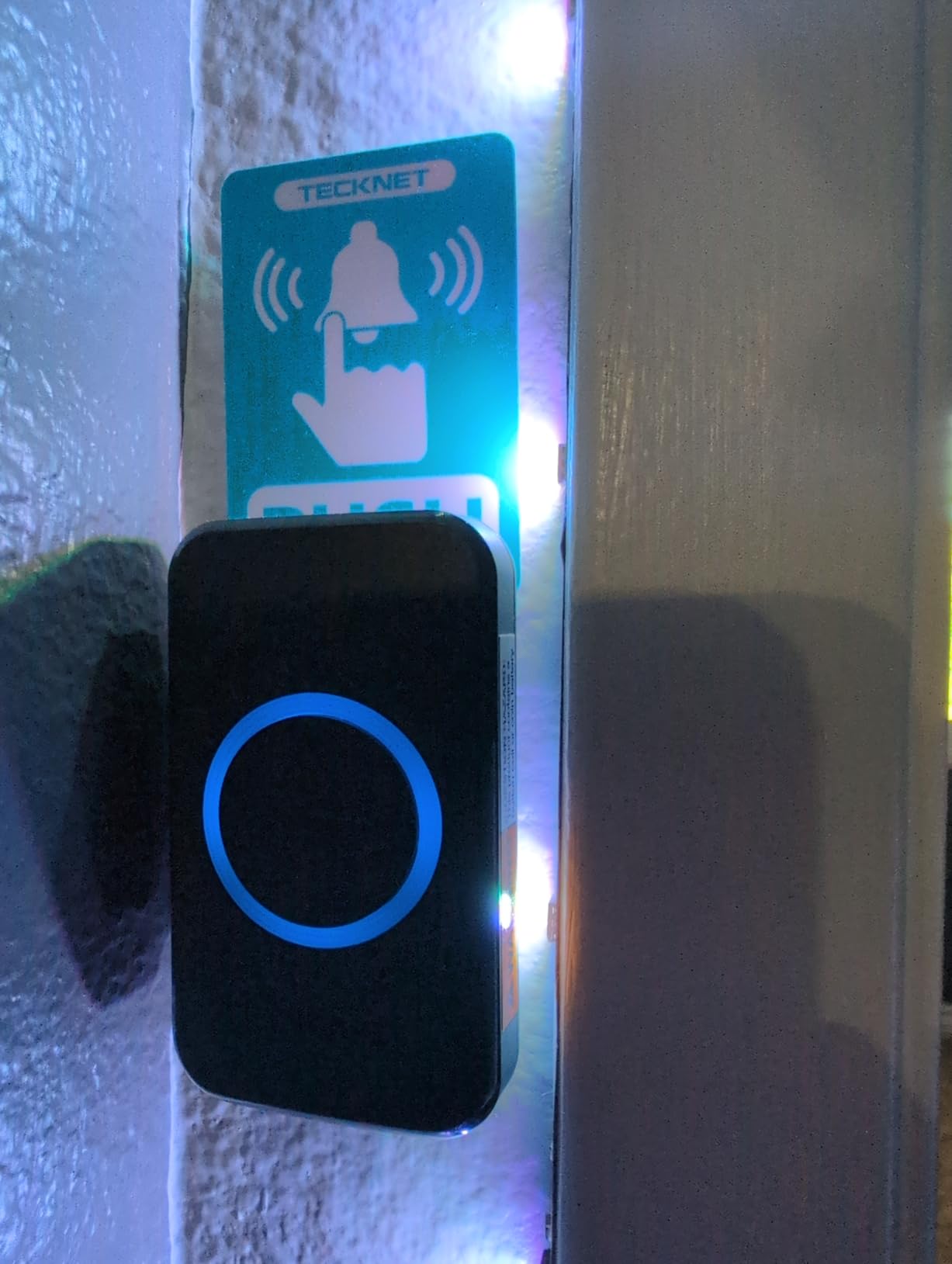 TECKNET Wireless Doorbells for Home, IP65 Waterproof 1,970Ft 120dB Door Bell Ringer Wireless for Classroom with 60 Chimes & 5 Volume Levels, RGB Flash, Tarnish customer photo 2