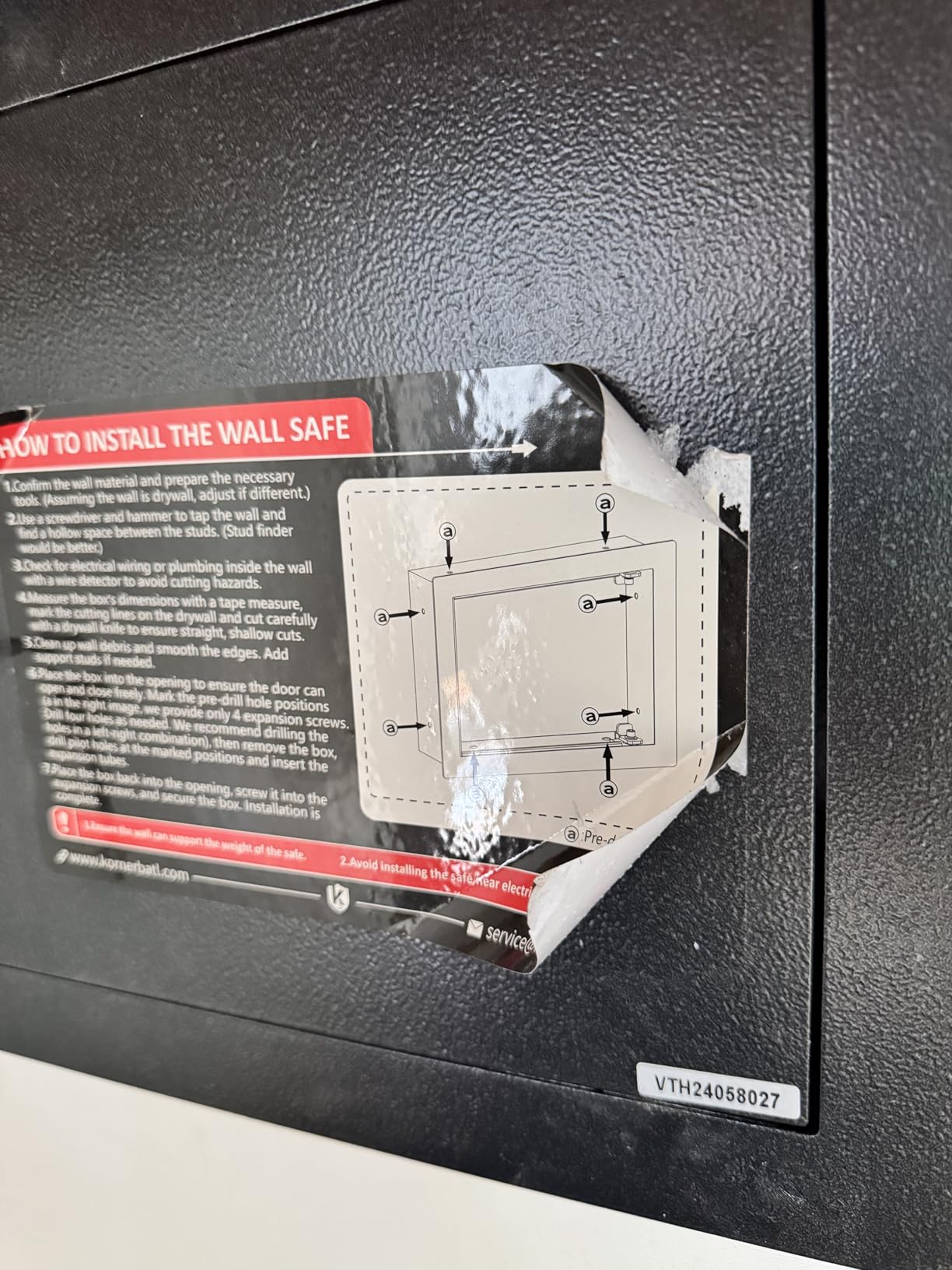 KornerBatl Small Hidden In Wall Safe Between 16