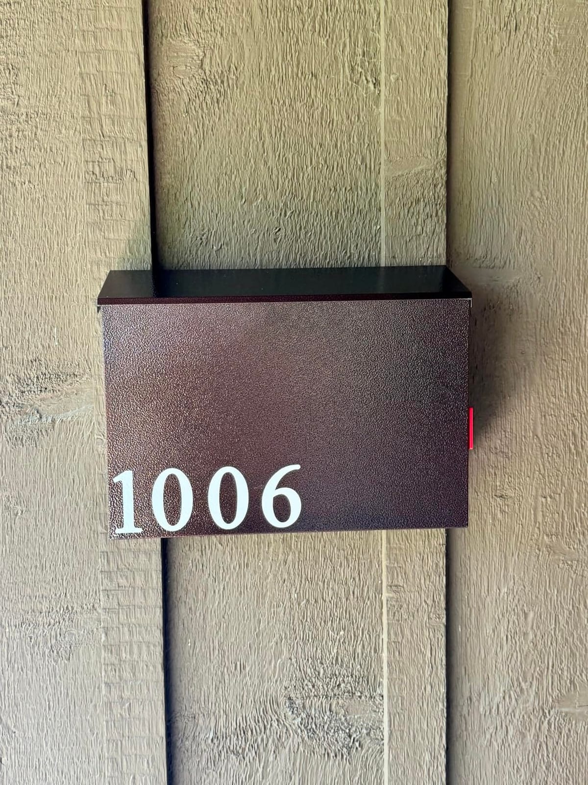 Modern Mailboxes for Outside, Metal Wall Mount Mailbox, with One Flag Kit and Three Sets of Mailbox Number Stickers, 3.9