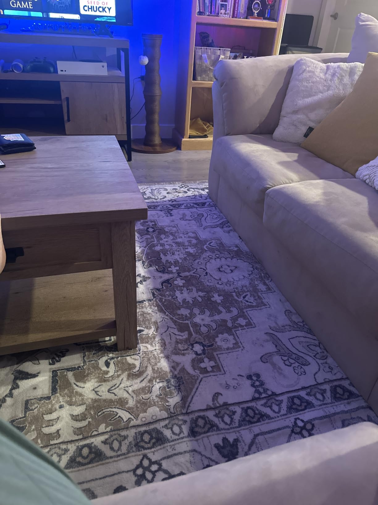 Lofus 5x7 Area Rugs for Living Room Bedroom, Soft Boho Carpet Floral Brown customer photo 1