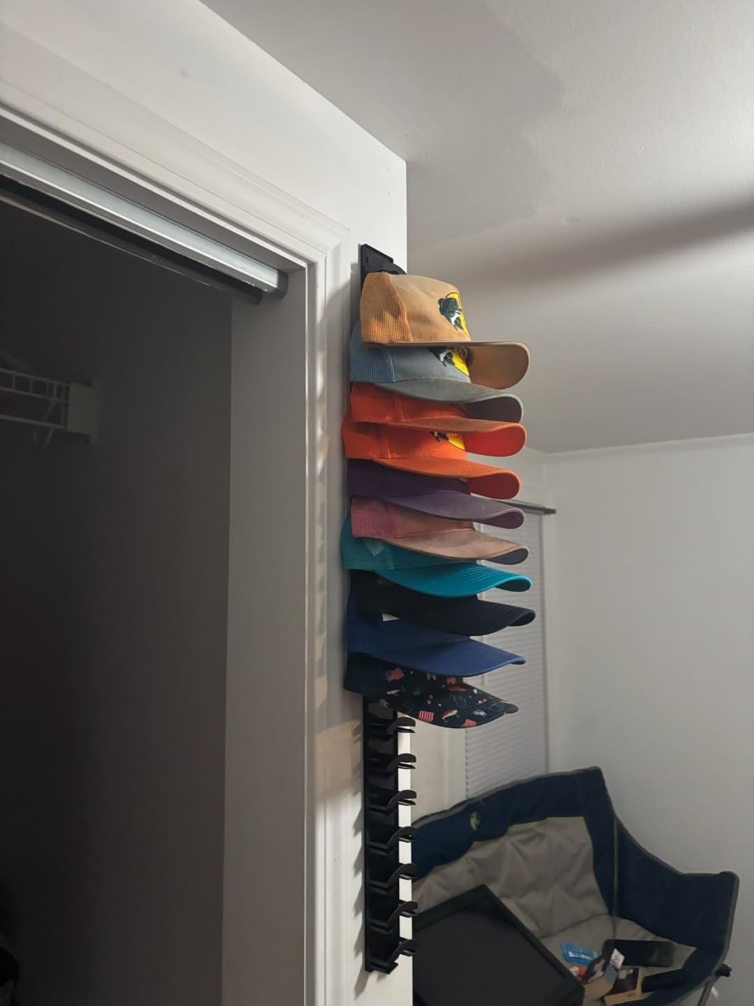 Hat Organizer for Baseball Cap 2Pack, Hold up to 20 Hat Adhensive for Wall customer photo 1