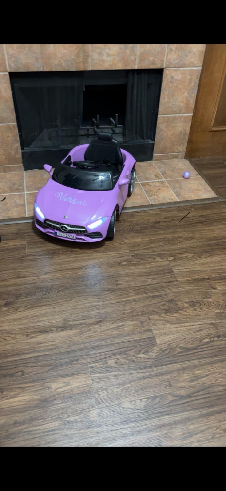 12V Kids Ride On Car with 2.4G Remote Control,Battery Powered Electric Car Ride On Vehicle Double Doors, Safety Belt,LED Light (SC-Black) customer photo 1