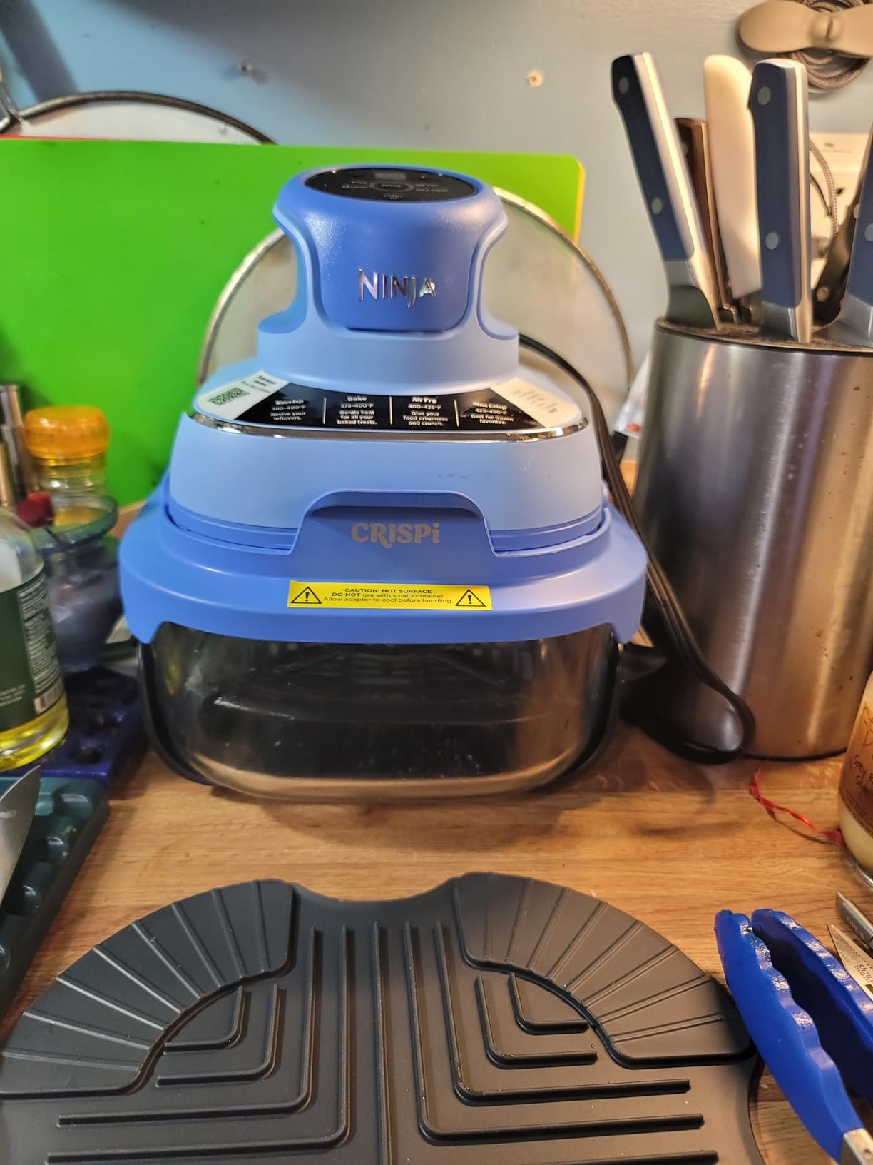Ninja Crispi Glass Air Fryer, 4-in-1, Green, FN101SG | Max crisp, bake, air fry, recrisp, 450F max, 4 Qt and 6 Cup containers, PFAS-free glass customer photo 1
