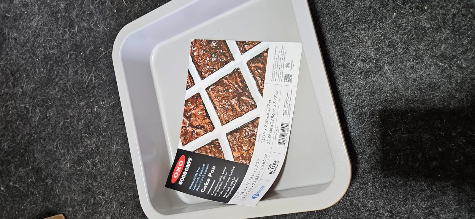 OXO Good Grips Non-Stick Pro Ceramic Coated 9-Inch Square Cake Pan | Storm Blue, Baking Essentials, Brownies, Cakes, Dishwasher Safe, Secure Grip, Easy Turnout, High Walls for Even Browning customer photo 2