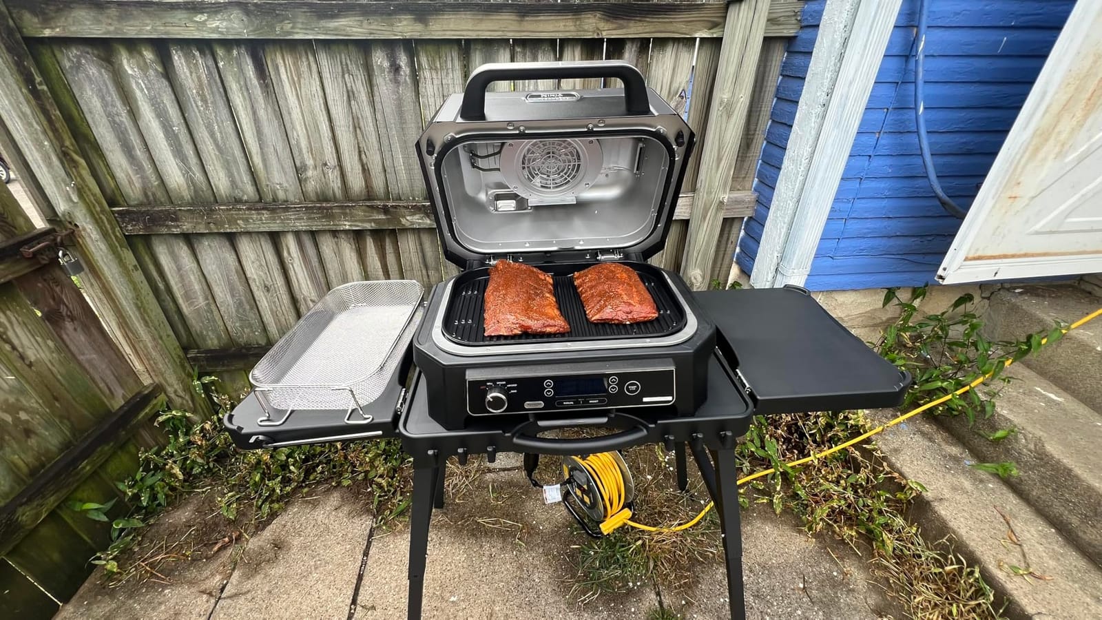 Pizza Oven Stand with Wheels, for Ninja Woodfire | Outdoor prep table for pizza ovens, grills and kitchen work, with movable storage design customer photo 1