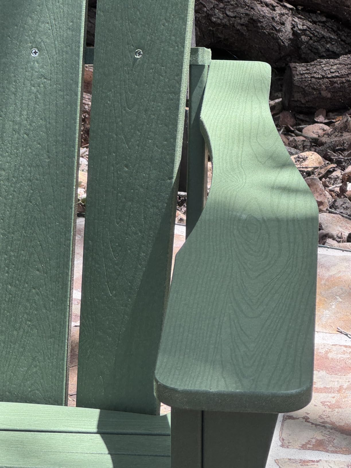 SERWALL Folding Adjustable Adirondack Chairs Set of 2, Cup Holders, Green customer photo 2