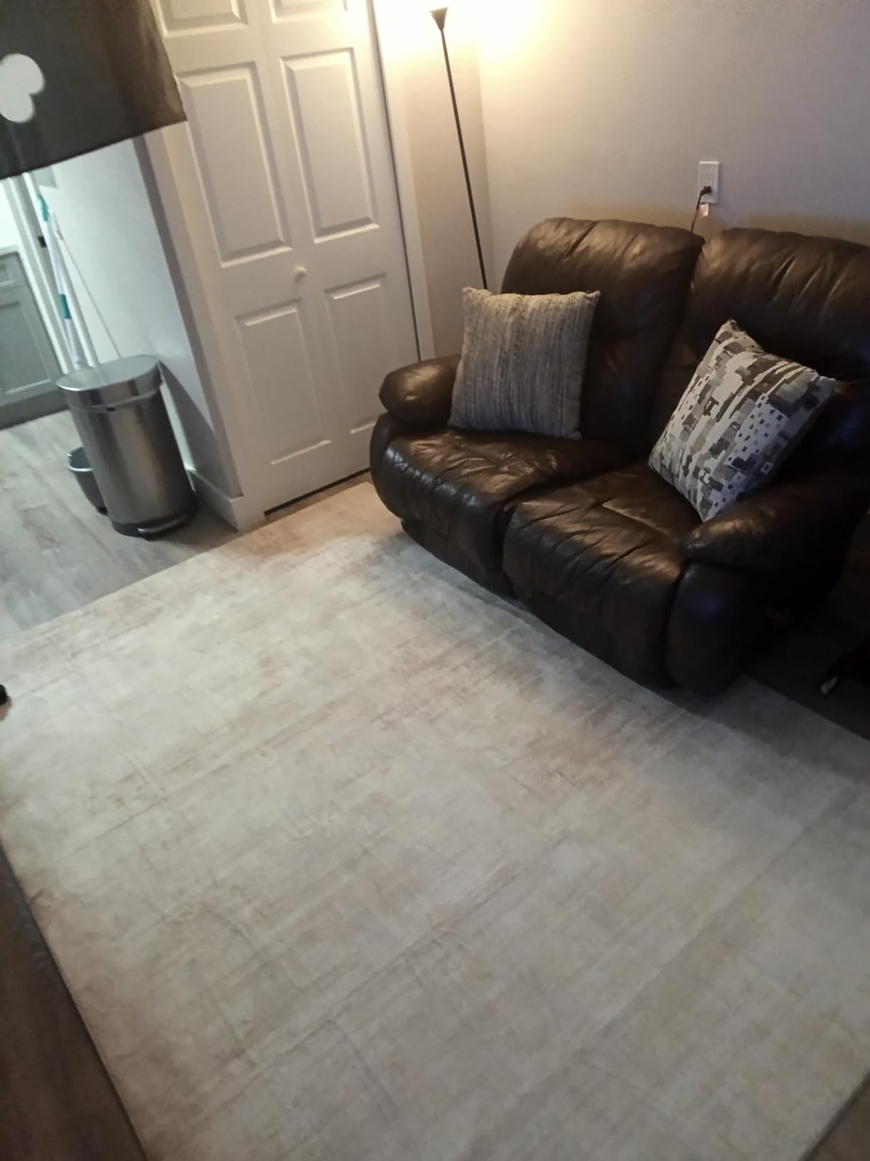 Area Rugs 5x7 Living Room: Washable Rug Modern Abstract Large Rug Soft Non Slip Neutral Rugs Stain Resistant Indoor Carpet customer photo 2