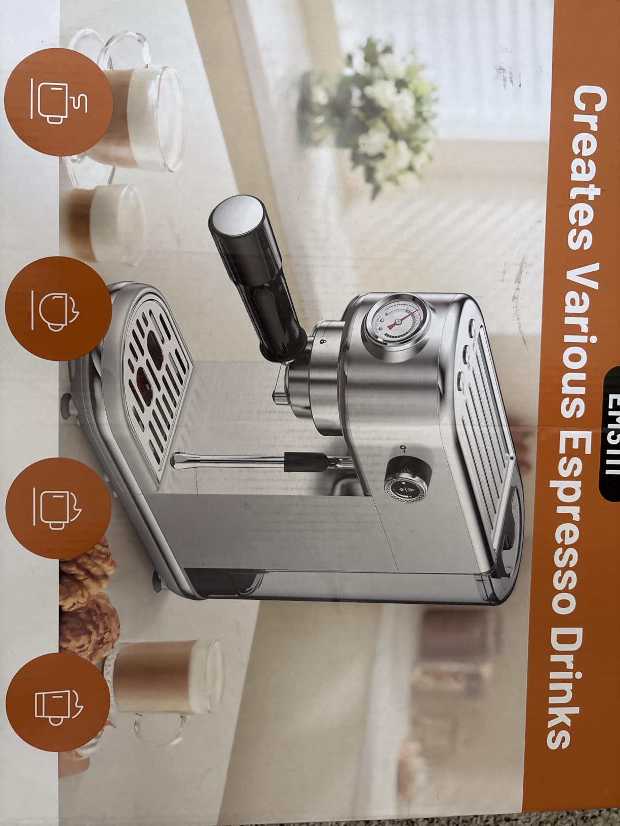 atatix Espresso Machine with Milk Frother, 20 Bar Pressure Espresso Maker customer photo 2