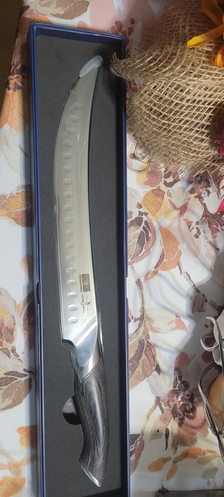 HOSHANHO Carving Slicing Knife, 12 Inch Razor Sharp Japanese Brisket Knife | Japanese High Carbon Steel Curved Butcher Breaking Knives with Ergonomic Handle, Professional Butcher Knife for Meat Cutting customer photo 2