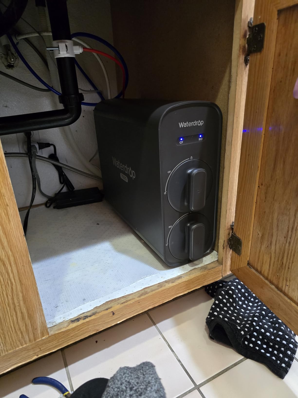 Waterdrop G5P500A Reverse Osmosis System, 8-Stage RO Filtration, Alkaline | NSF/ANSI 58 & 372 Certified, Alkaline Mineral pH+, Tankless RO Water Filter, 500 GPD, 2:1 Pure to Drain, Reduce TDS customer photo 1