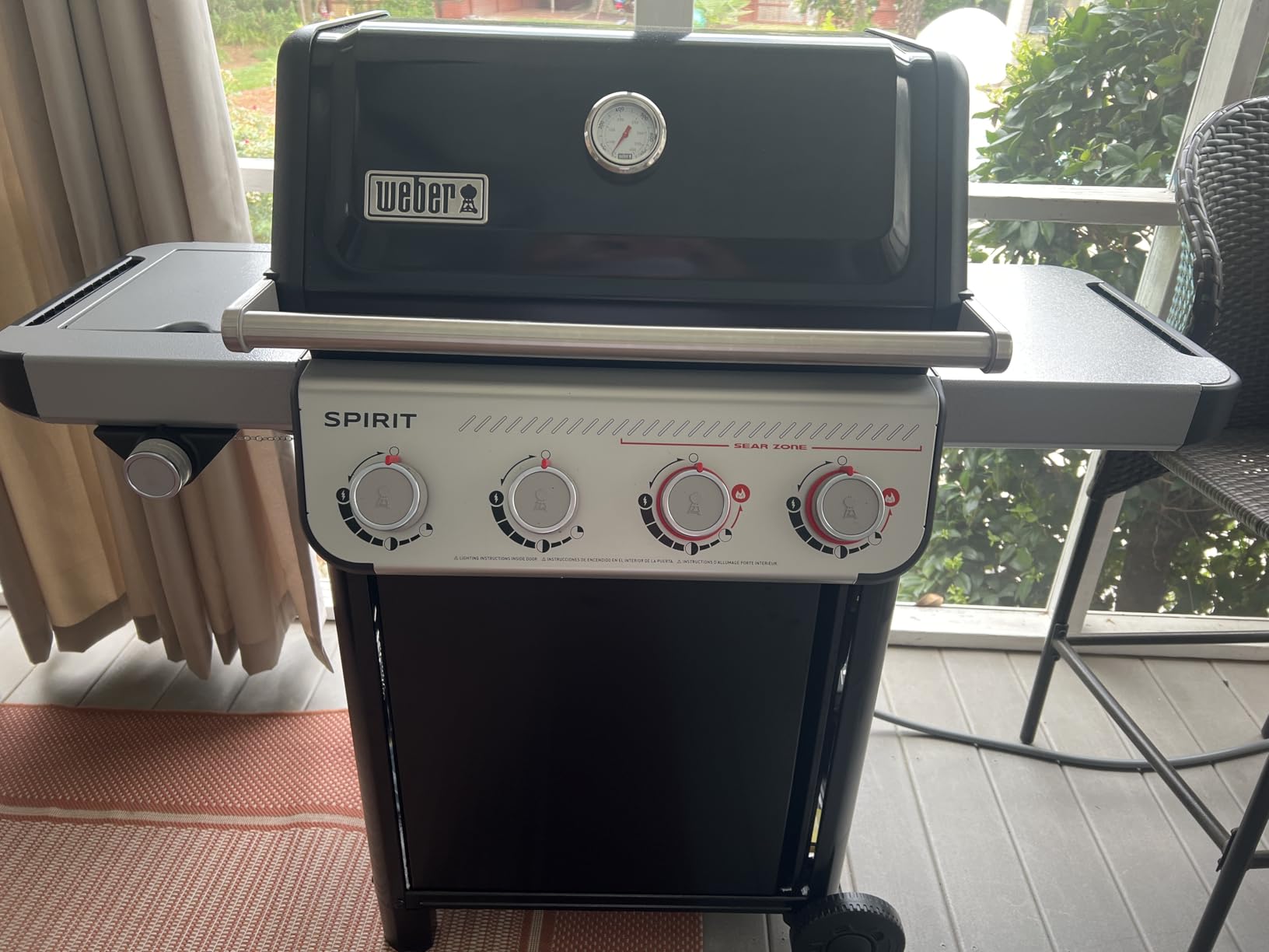 Weber Spirit E-435 Gas Grill, Outdoor Cooking, Natural Gas Grill, Black | 4 Burners, Sear Zone w/Boost, Side Burner, Porcelain-Enameled Cast-Iron Grates, Weber Works Rails, BBQ Grill, Weber Grill customer photo 1