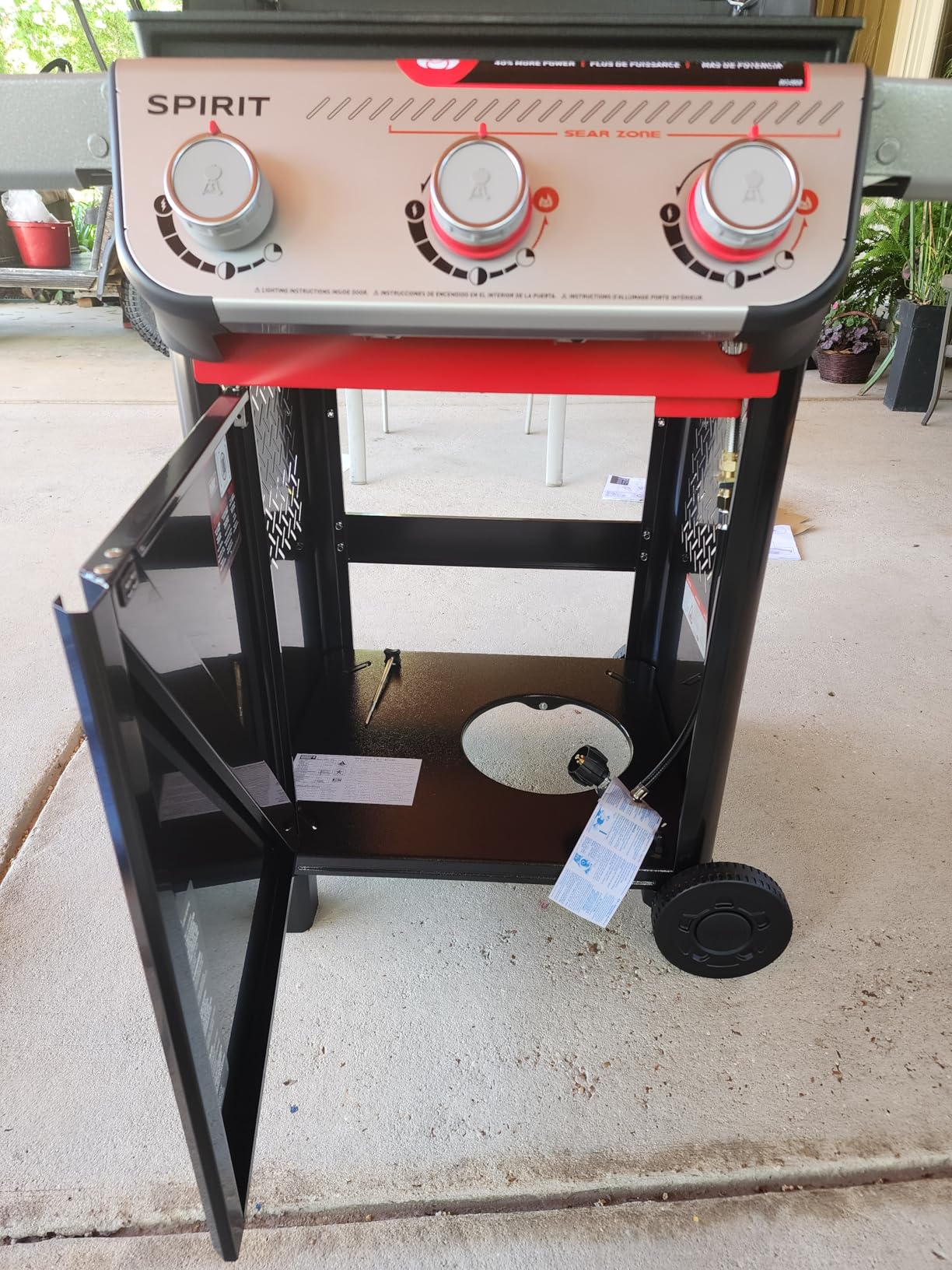 Weber Spirit E-325 Gas Grill, Outdoor Cooking, Small Propane Grill, Black | Weber Grill 3 Burners, Sear Zone w/Boost Burners, Porcelain-Enameled Cast-Iron Grates, Weber Works Rails, BBQ Grill customer photo 1
