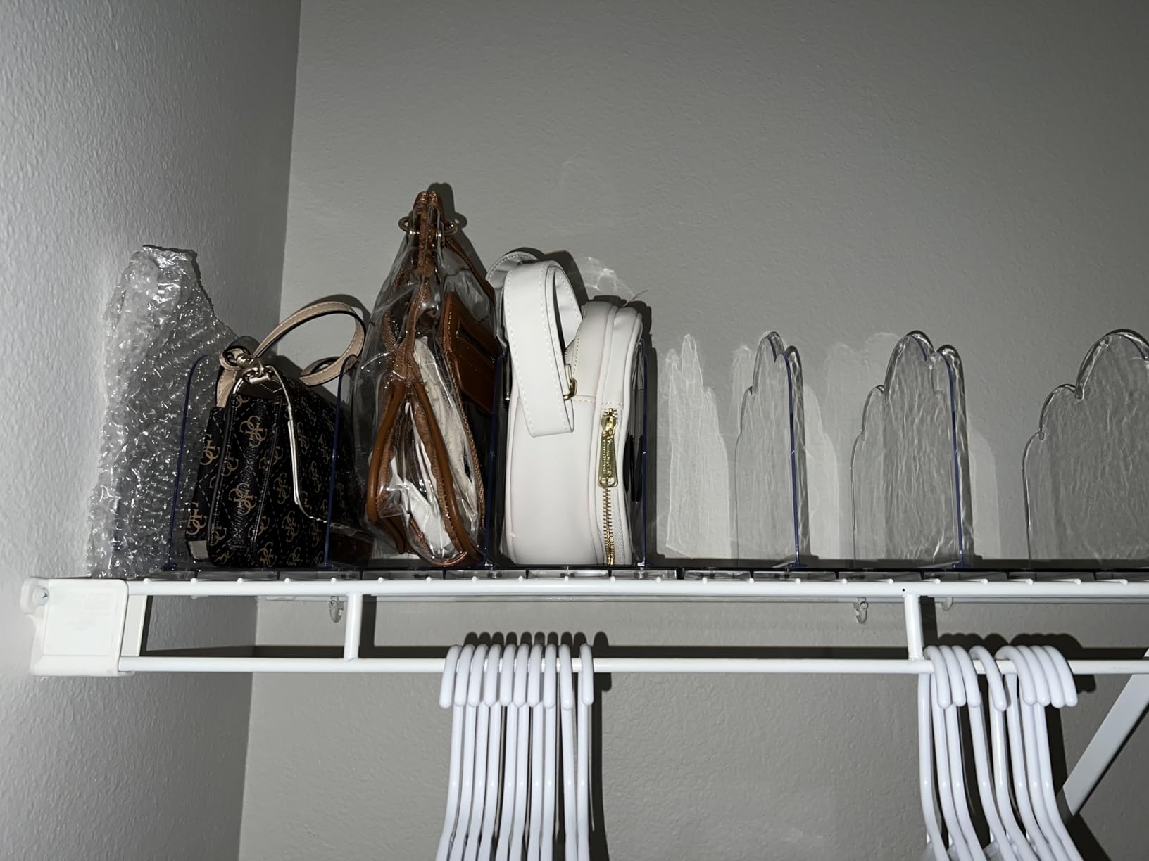 Lifewit Purse Organizer for Closet, Adjustable Clear Handbag Shelf Dividers customer photo 2