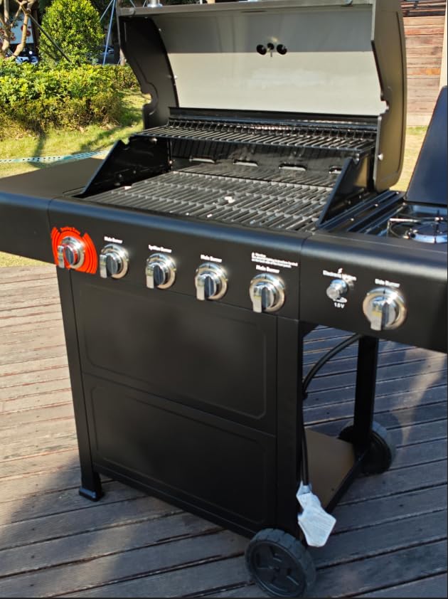 Kenmore BBQ Propane Gas Grill - 5 Burners with Side Burner & Searing Zone, 644 Sq. In. Stainless Steel Grill, 66,000 BTU, Ideal for Outdoor Cooking, Patio & Backyard, Silver customer photo 2