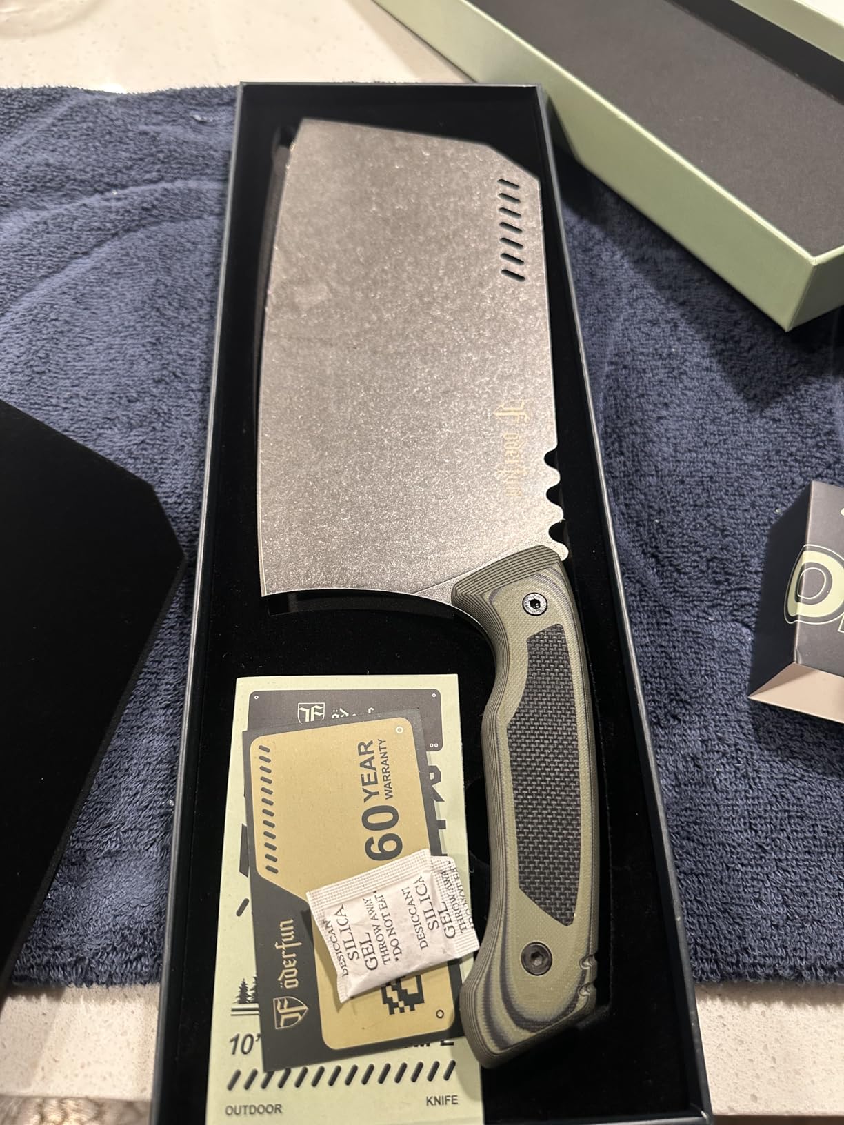 8 inch Chef Knife with Leather Sheath, G10 Handle Kitchen Knife | Ultra Sharp Stainless Steel Blade, Full Tang, Gyuto Style for Home Cooking and Outdoor Camping, Knives for Men Him Husband customer photo 1