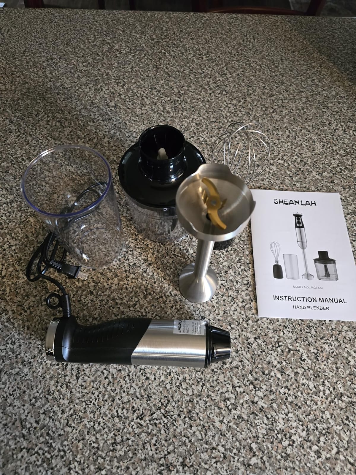 1000W Powerful Immersion Blender Handheld, 2026 New Update Hand Blender with 25-Speed and Heavy-Duty Copper Motor (Silver) customer photo 1