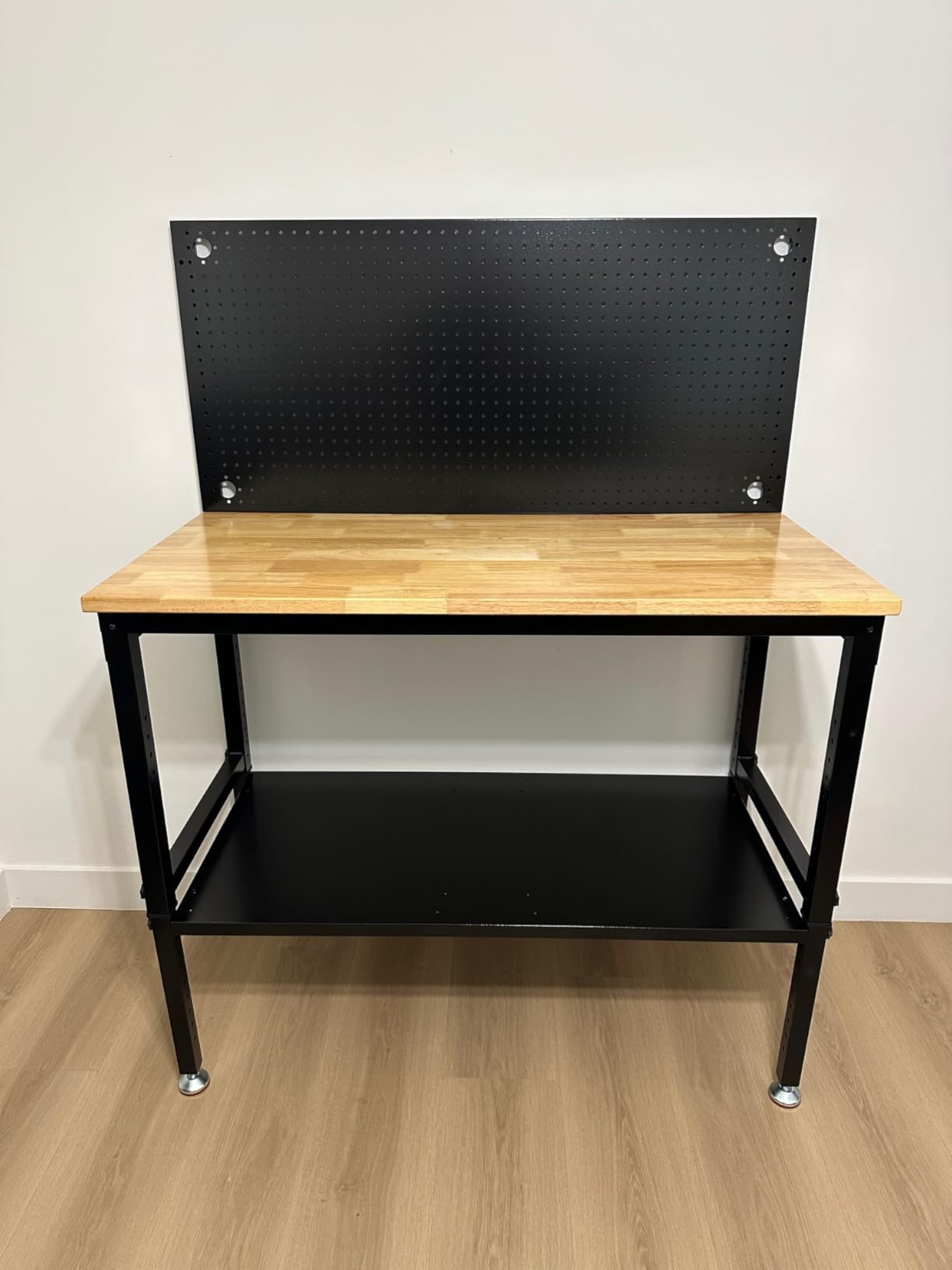CAMMOO 48x24 Inch Garage Work Bench with Storage, Pegboard & Power Strip customer photo 2