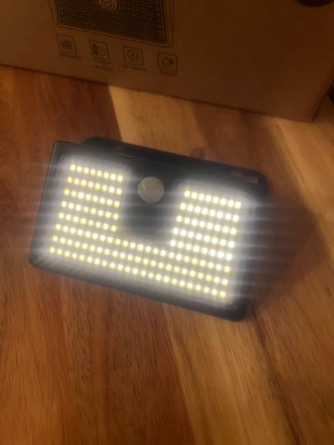 [6 Packs] Solar Motion Sensor Outdoor Lights, Super Bright Solar Lights Outdoor Waterproof, 3 Lighting Modes Security Wall Light for Outside Walking Dog Fence Backyard Deck Garden Door Step Garage customer photo 1