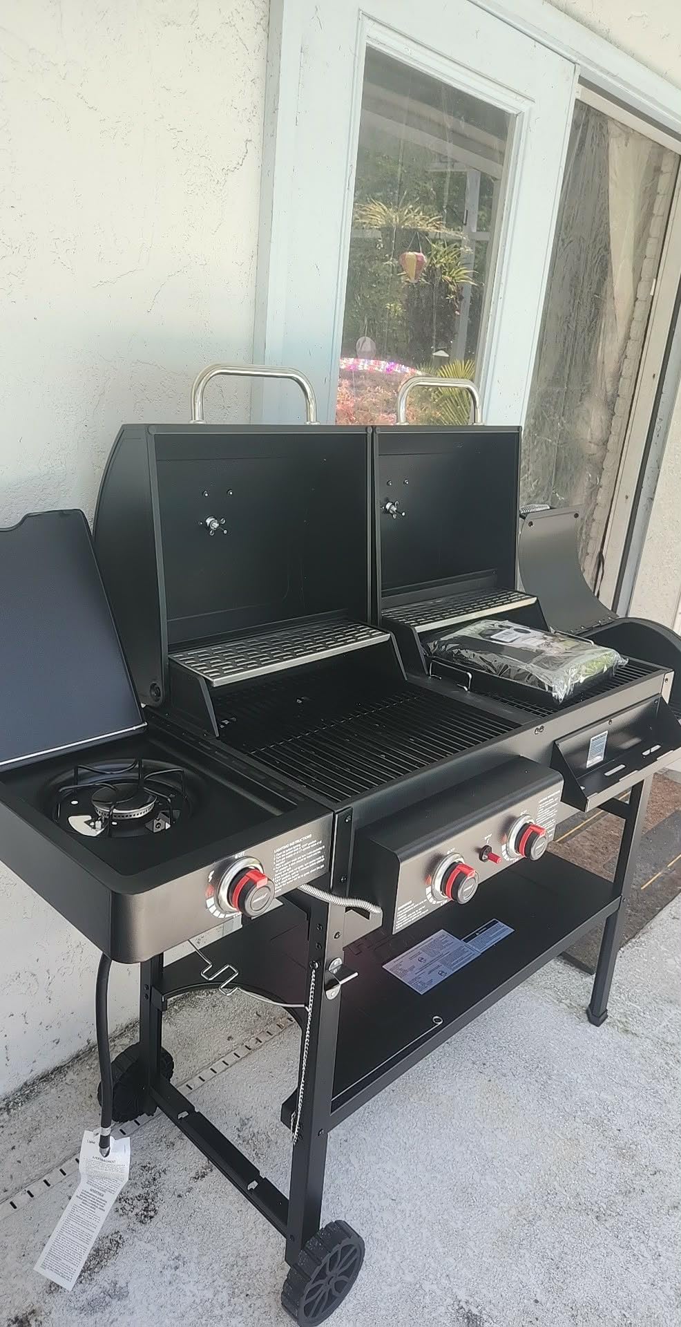ZH3005Y 2-Burner Gas and Charcoal Grill Combo Black customer photo 1