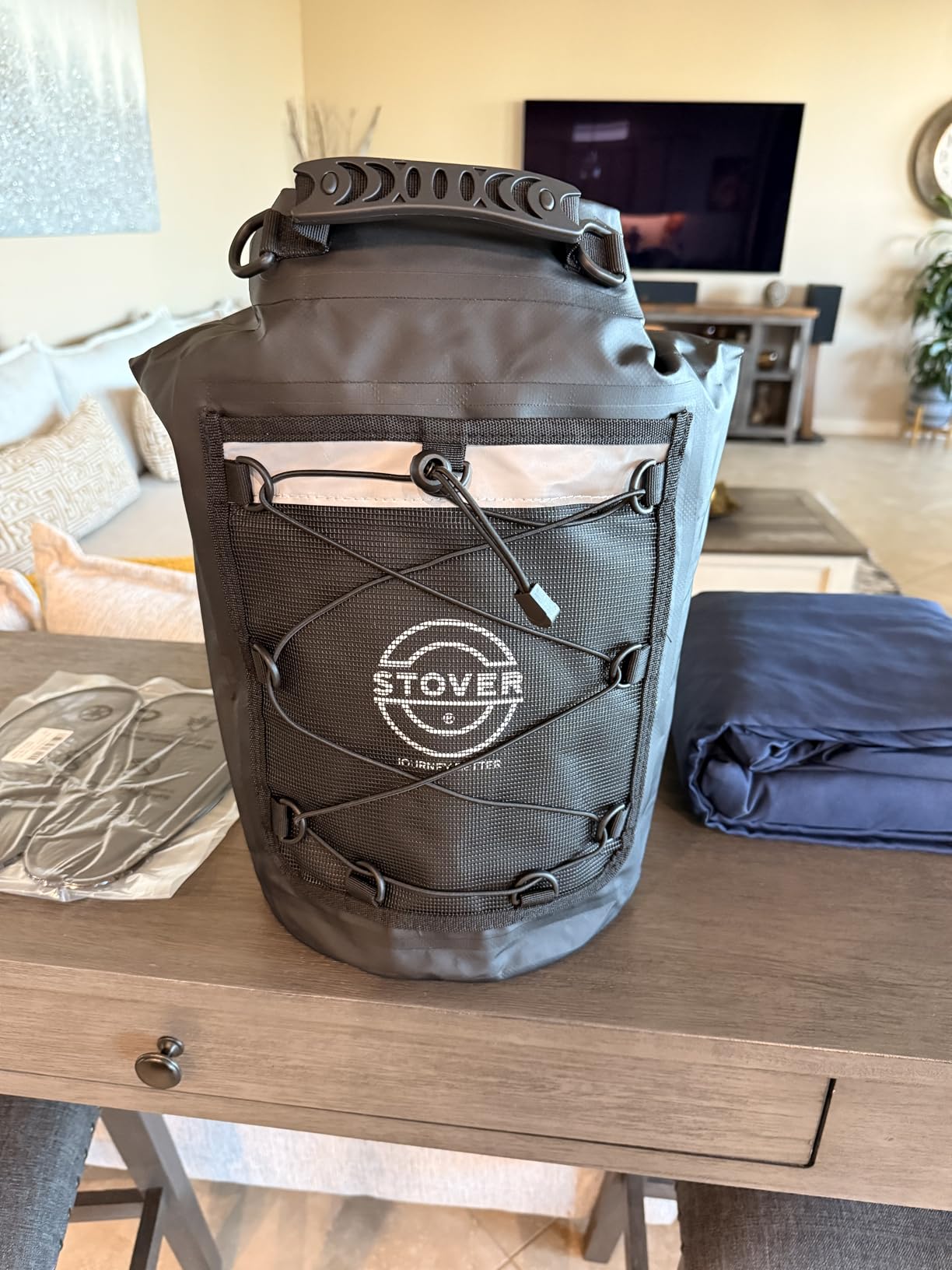 STOVER 5/10/25/30/40L Waterproof Dry Backpack & Phone Case- Large Floating Dry Bag for Kayaking, Travel, Hiking, Fishing, Camping, Motorcycles & Beach, Heavy-Duty Roll Top Men/Women (Purple) customer photo 2