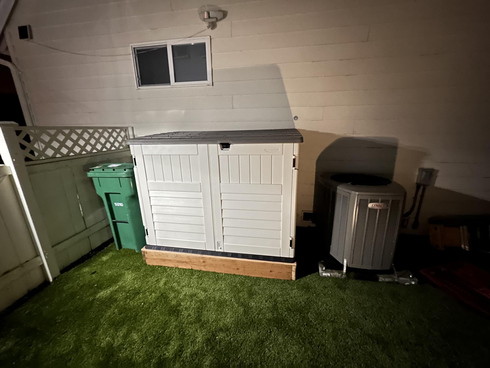 Suncast 5.9' x 3.7' Horizontal Stow-Away Storage Shed, Resin, Hinged Lid customer photo 1